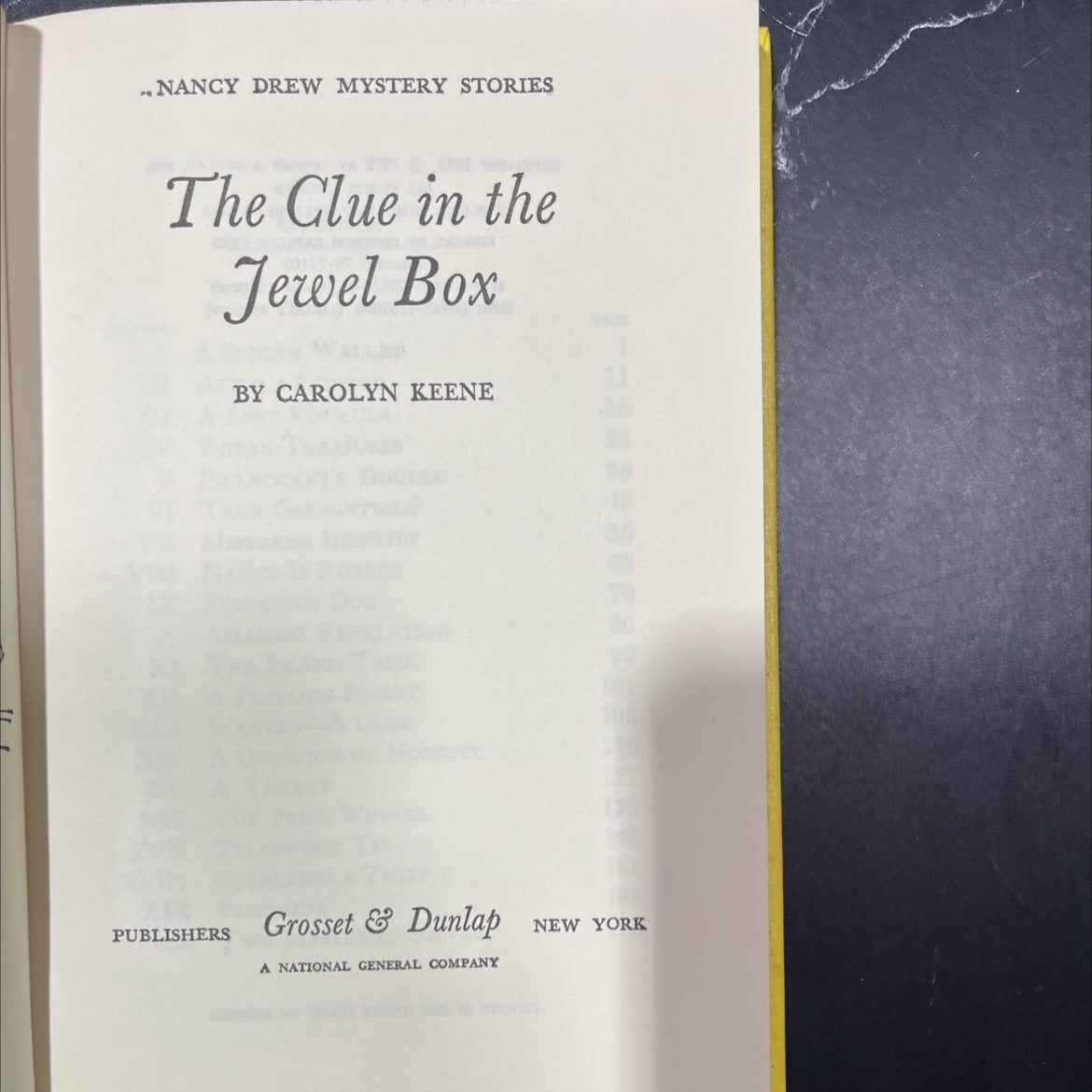 the clue in the jewel box book, by carolyn keene, 1972 Hardcover image 2