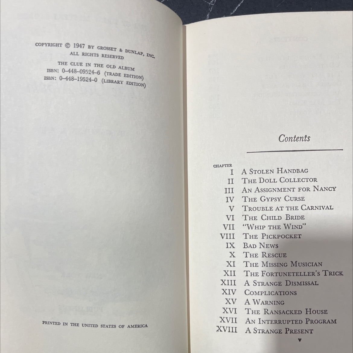 the clue in the old album book, by carolyn keene, 1947 Hardcover image 3