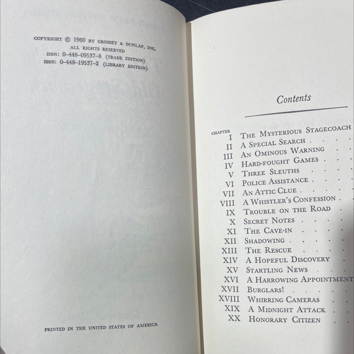 the clue in the old stagecoach book, by carolyn keene, 1960 Hardcover image 3