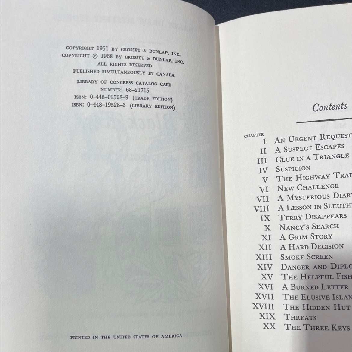 the clue of the black keys book, by carolyn keene, 1968 Hardcover image 3