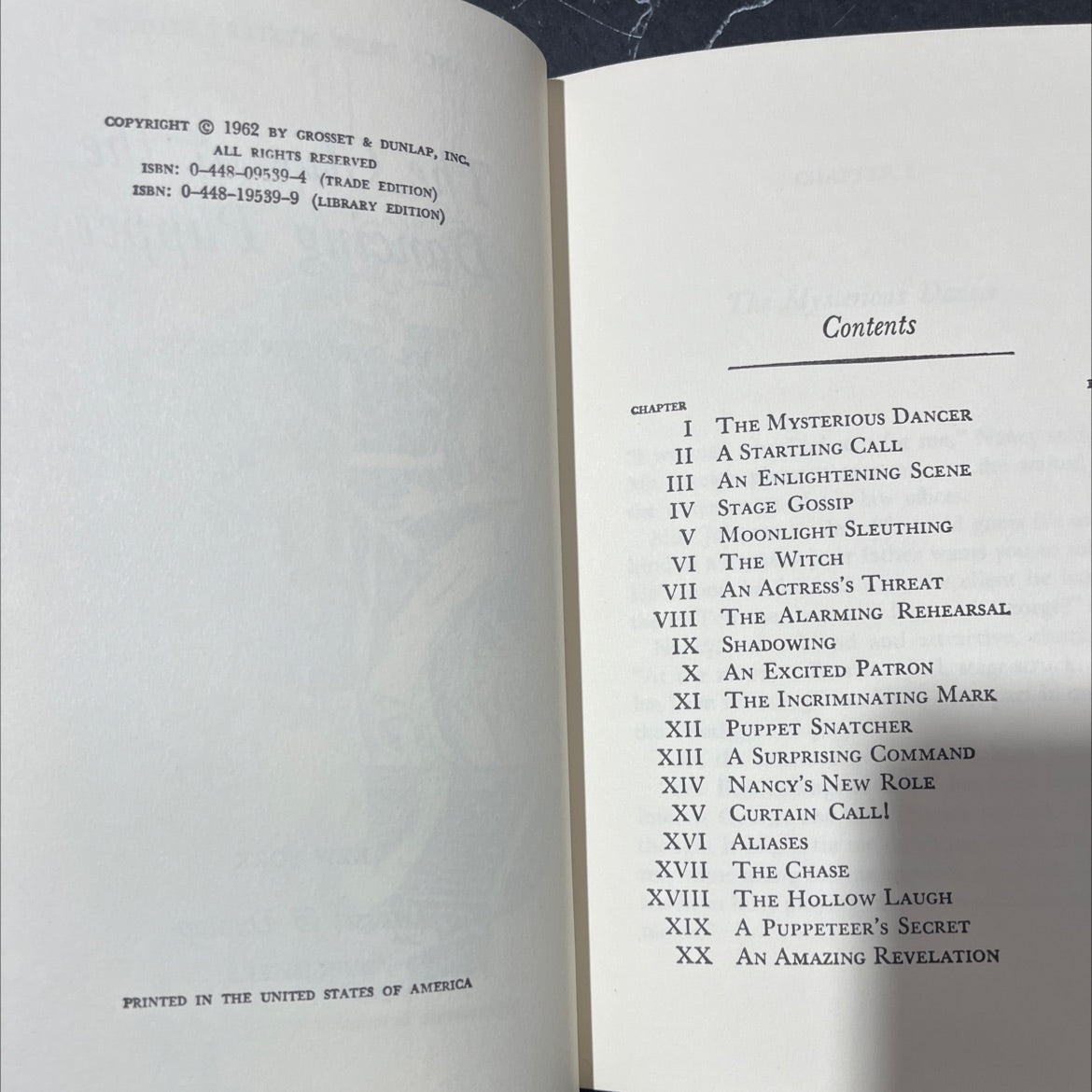 the clue of the dancing puppet book, by Carolyn Keene, 1962 Hardcover image 3