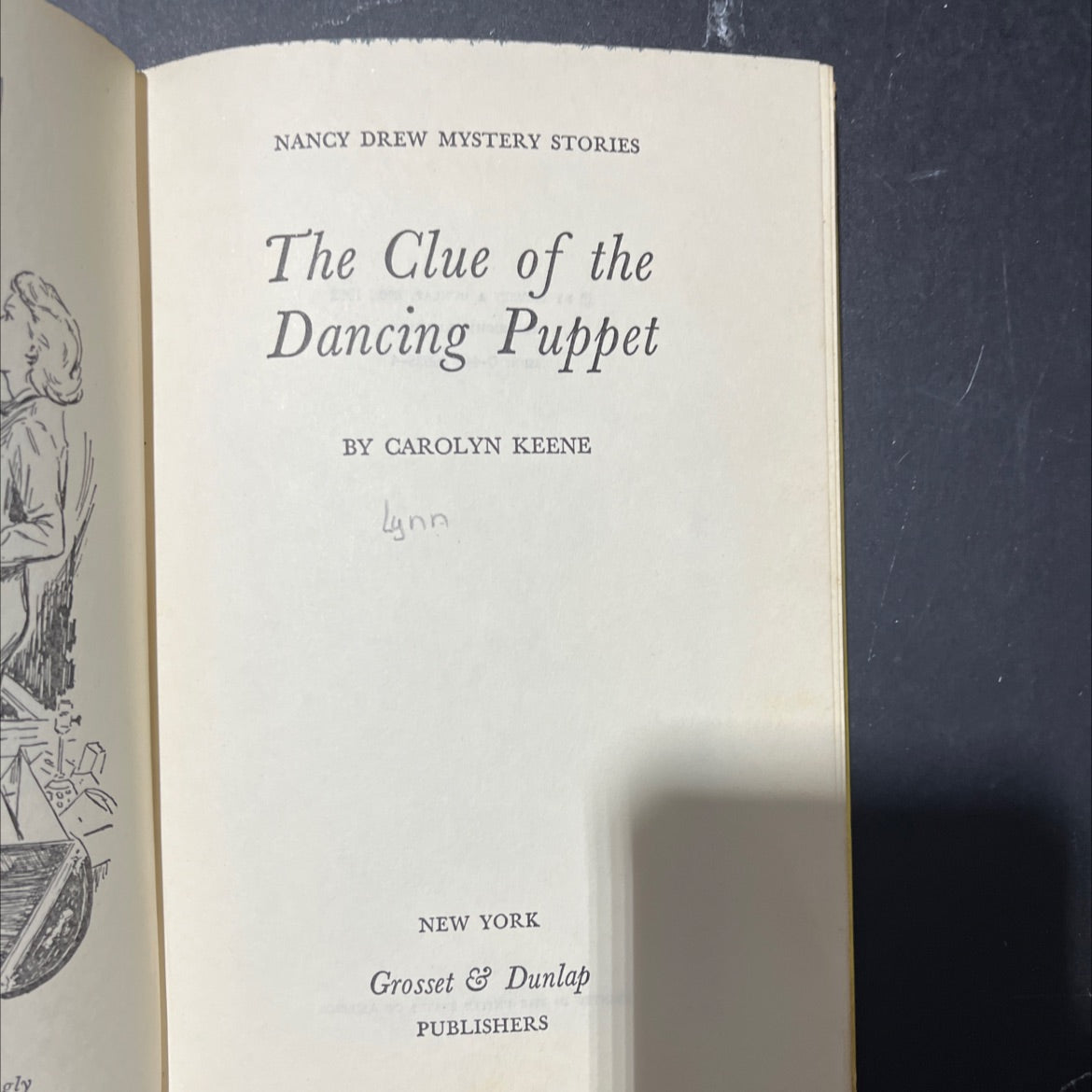the clue of the dancing puppet book, by carolyn keene, 1962 Hardcover image 2