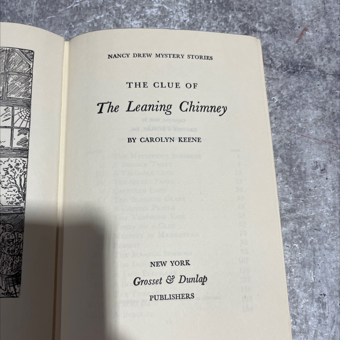 the clue of the leaning chimney book, by carolyn keene, 1949 Hardcover image 2
