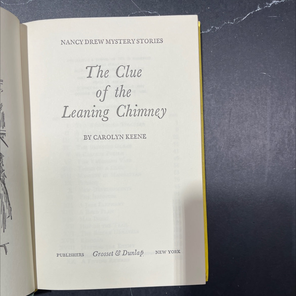 the clue of the leaning chimney book, by carolyn keene, 1967 Hardcover image 2