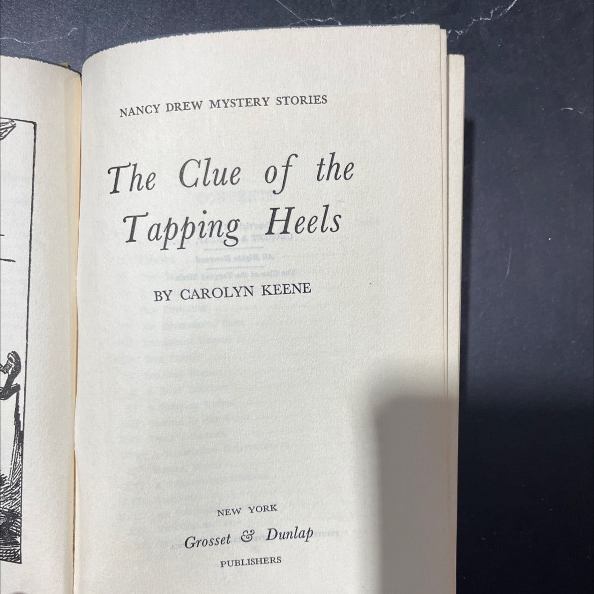the clue of the tapping heels book, by carolyn keene, 1939 Hardcover image 2