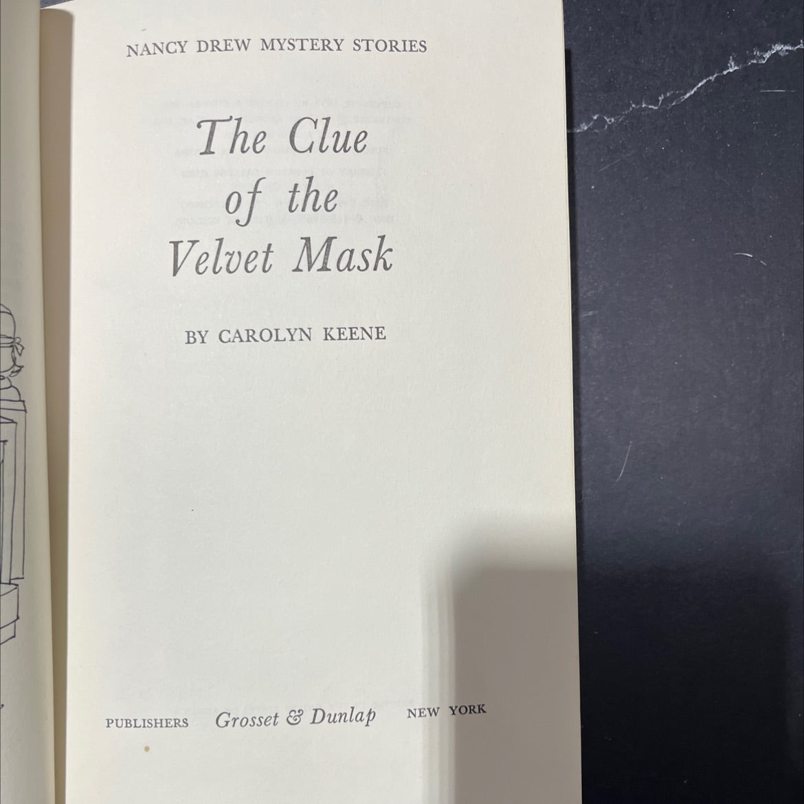 the clue of the velvet mask book, by carolyn keene, 1969 Hardcover image 2