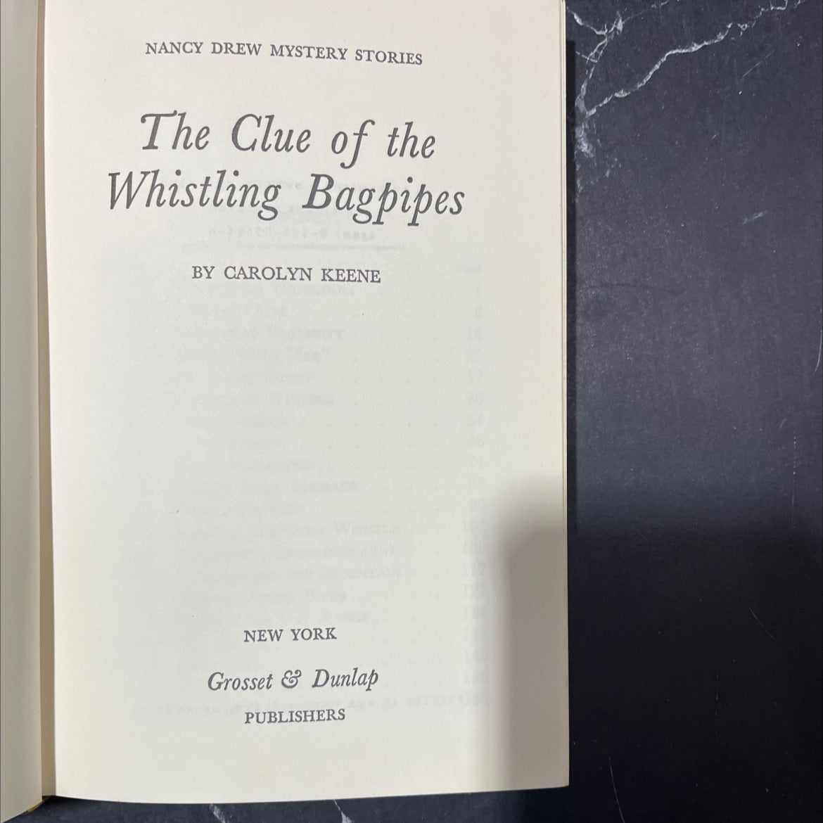 the clue of the whistling bagpipes book, by carolyn keene, 1964 Hardcover image 2