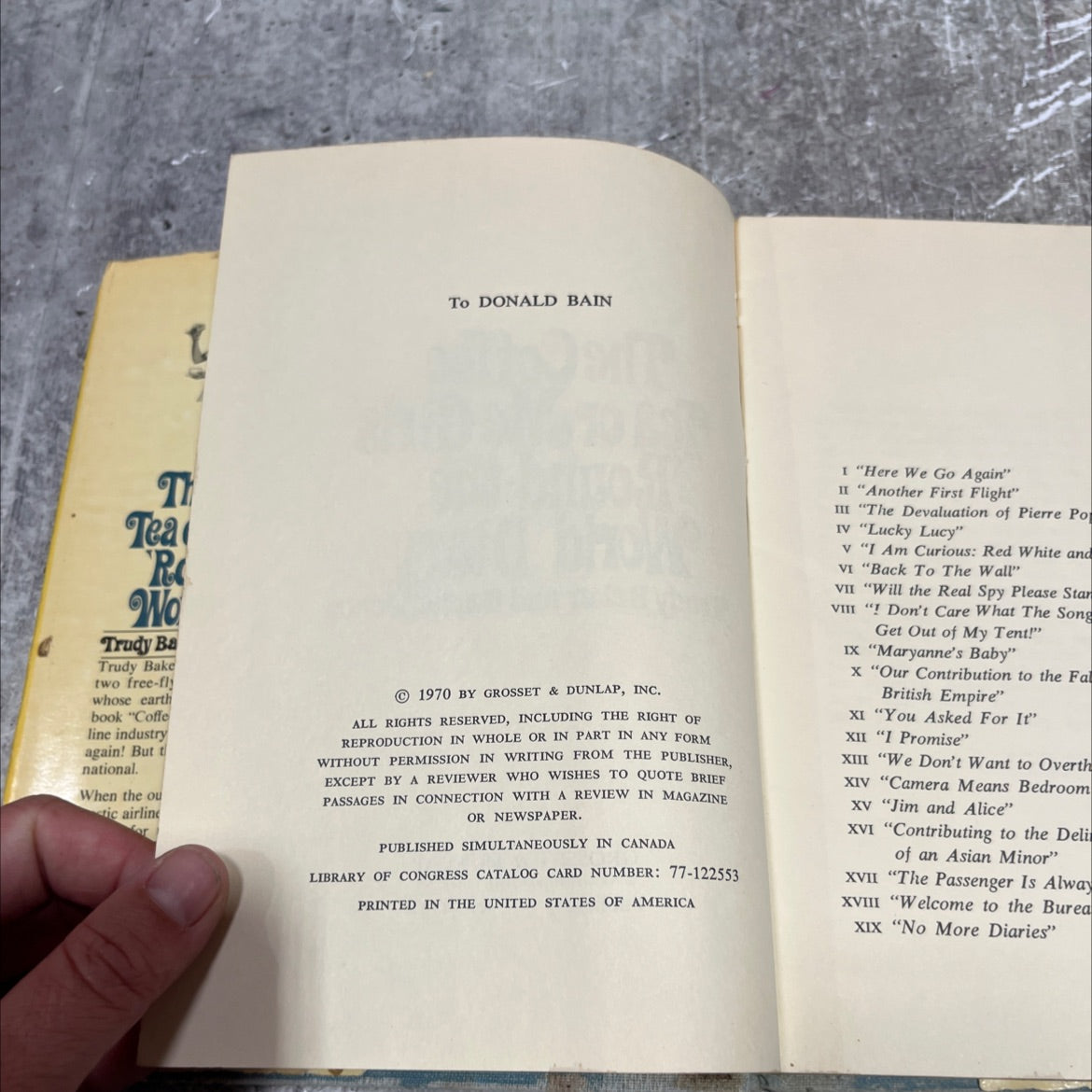 the coffee tea or me girls round-the world diary book, by Trudy Baker and Rachel Jones, 1970 Hardcover image 3