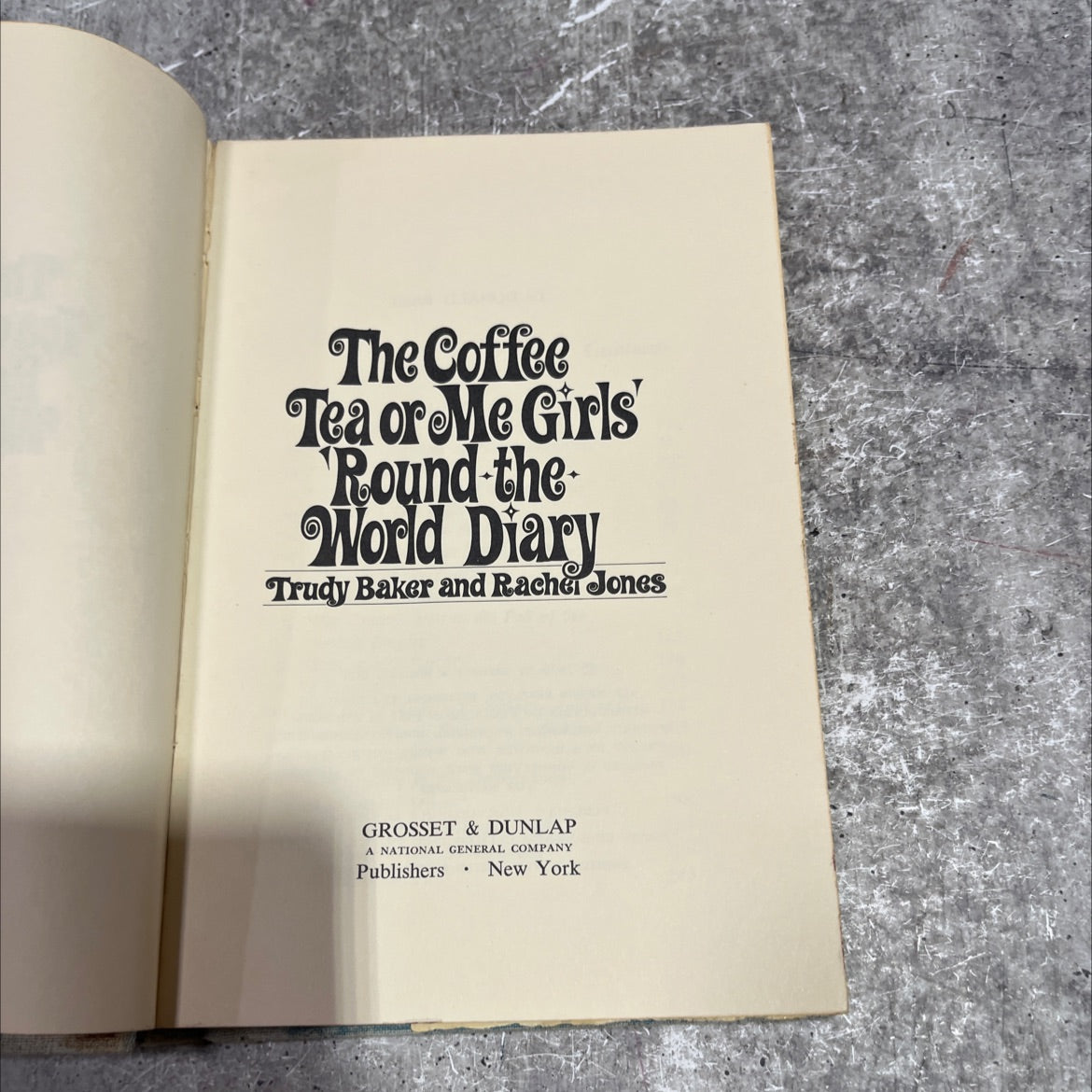 the coffee tea or me girls round-the world diary book, by Trudy Baker and Rachel Jones, 1970 Hardcover image 2