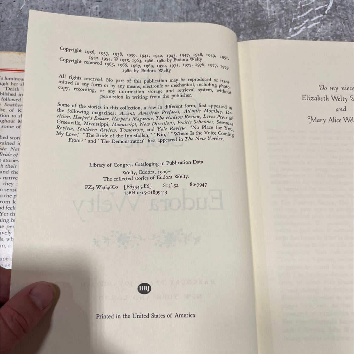 the collected stories of eudora welty book, by Eudora Welty, 1980 Hardcover image 3