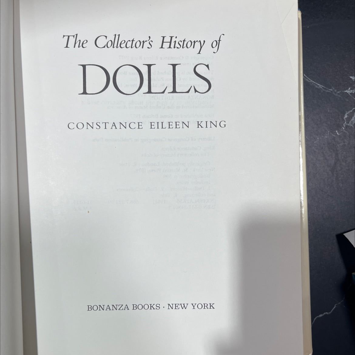 the collector's history of dolls book, by Constance Eileen King, 1981 Hardcover image 2