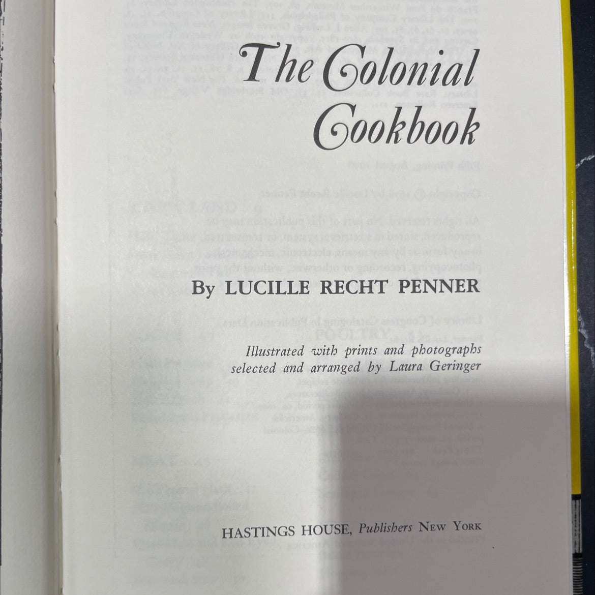 the colonial cookbook book, by Lucille Recht Penner, 1990 Hardcover image 2