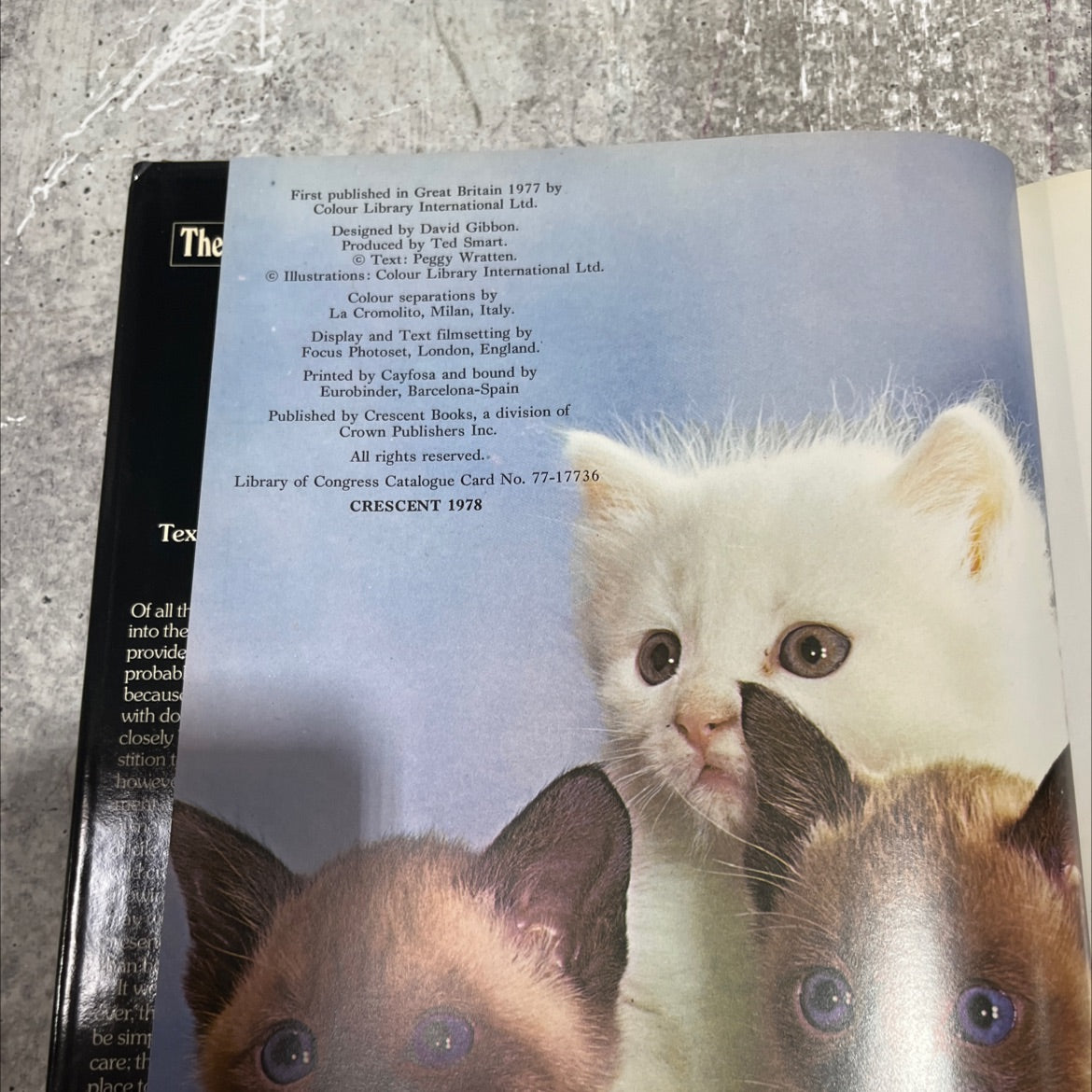 the color nature library cats book, by peggy wratten, 1978 Hardcover image 3