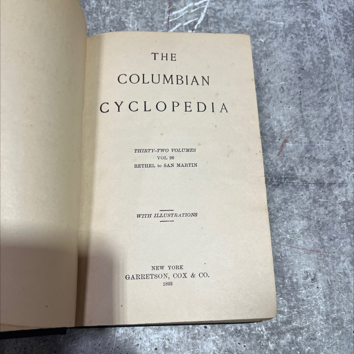 the columbian cyclopedia vol 26 rethel to san martin with illustrations book, by garretson, cox & co, 1892 Hardcover image 2
