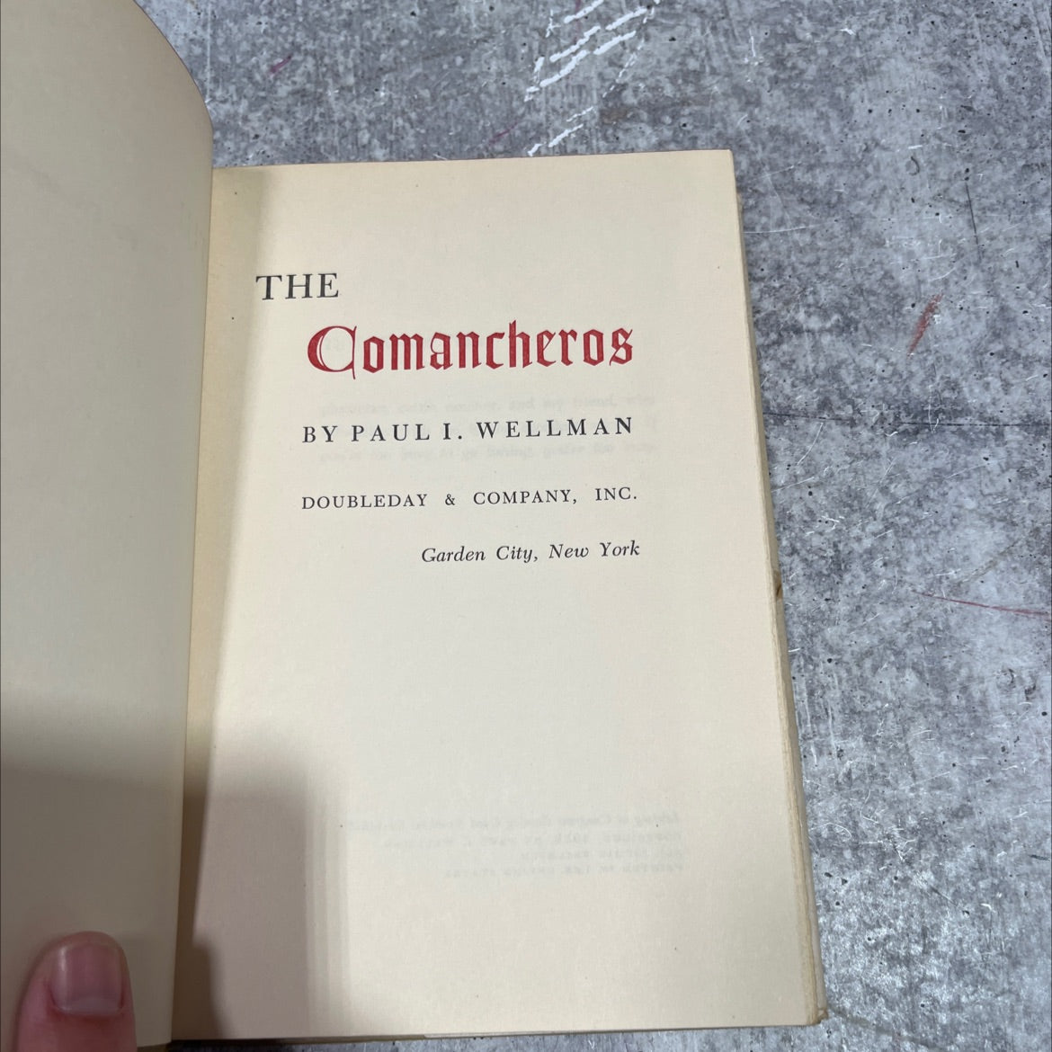 the comancheros book, by paul i. wellman, 1952 Hardcover image 2