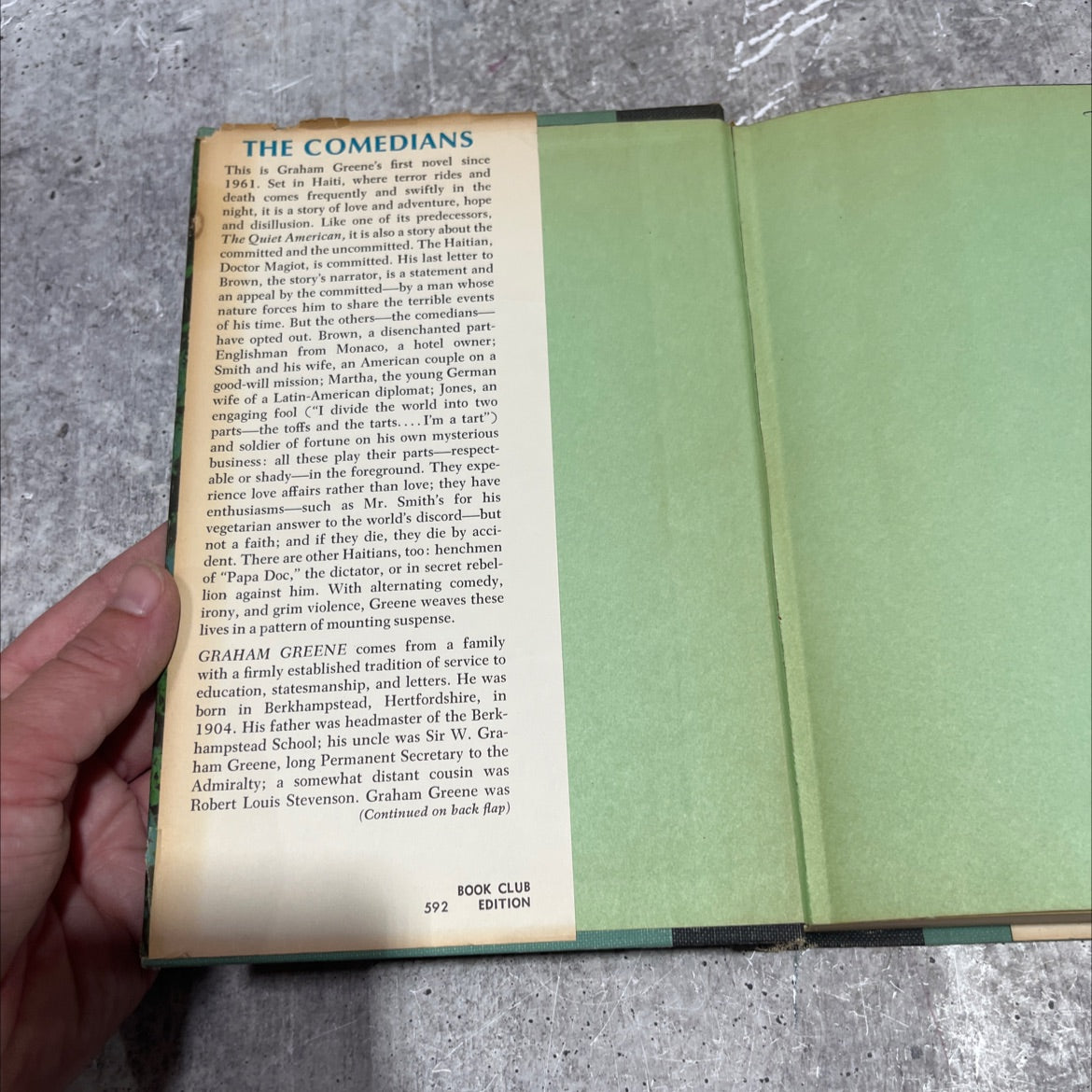 the comedians book, by Graham Greene, 1966 Hardcover image 4