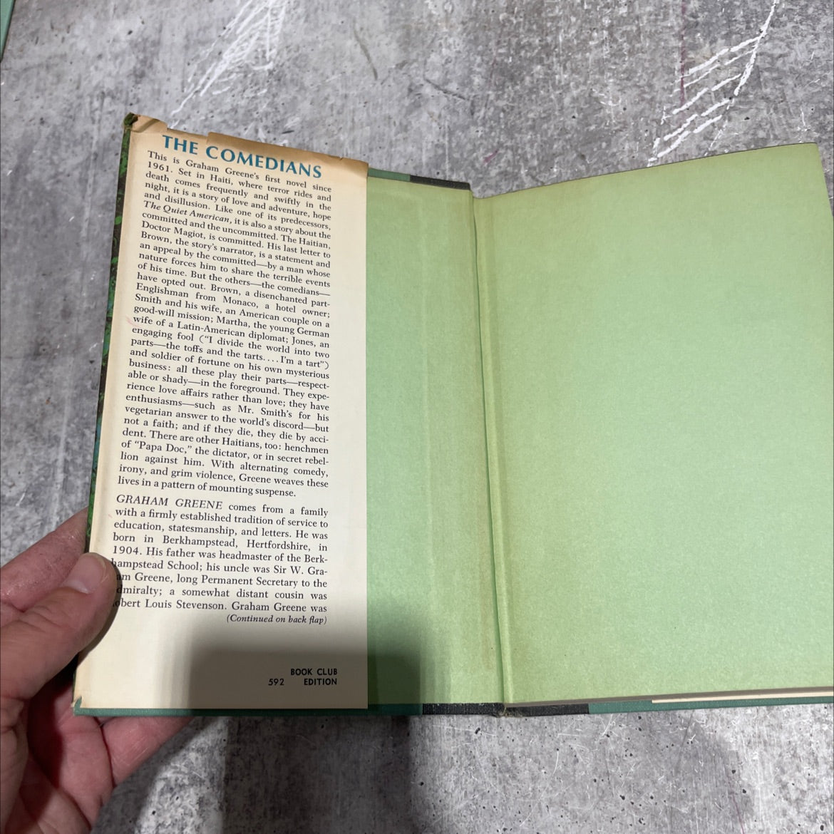 the comedians book, by Graham Greene, 1966 Hardcover image 4