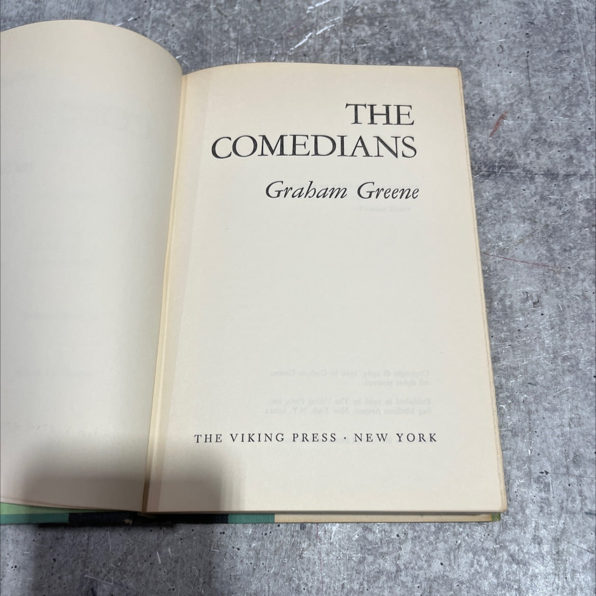 the comedians book, by Graham Greene, 1966 Hardcover image 2