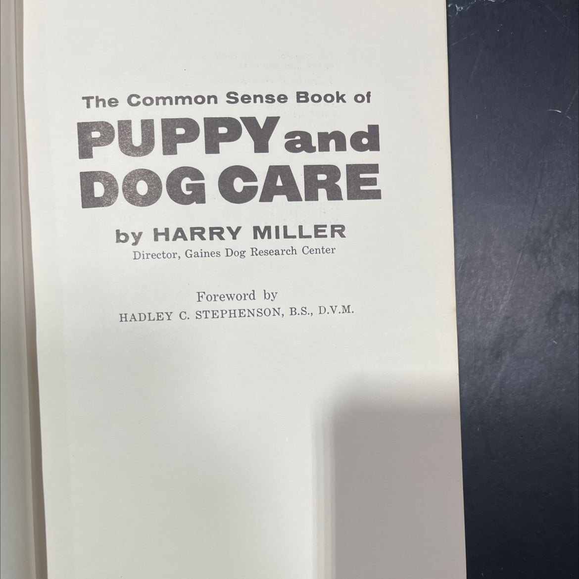 the common sense book of puppy and dog care book, by harry miller, 1956 Hardcover image 2