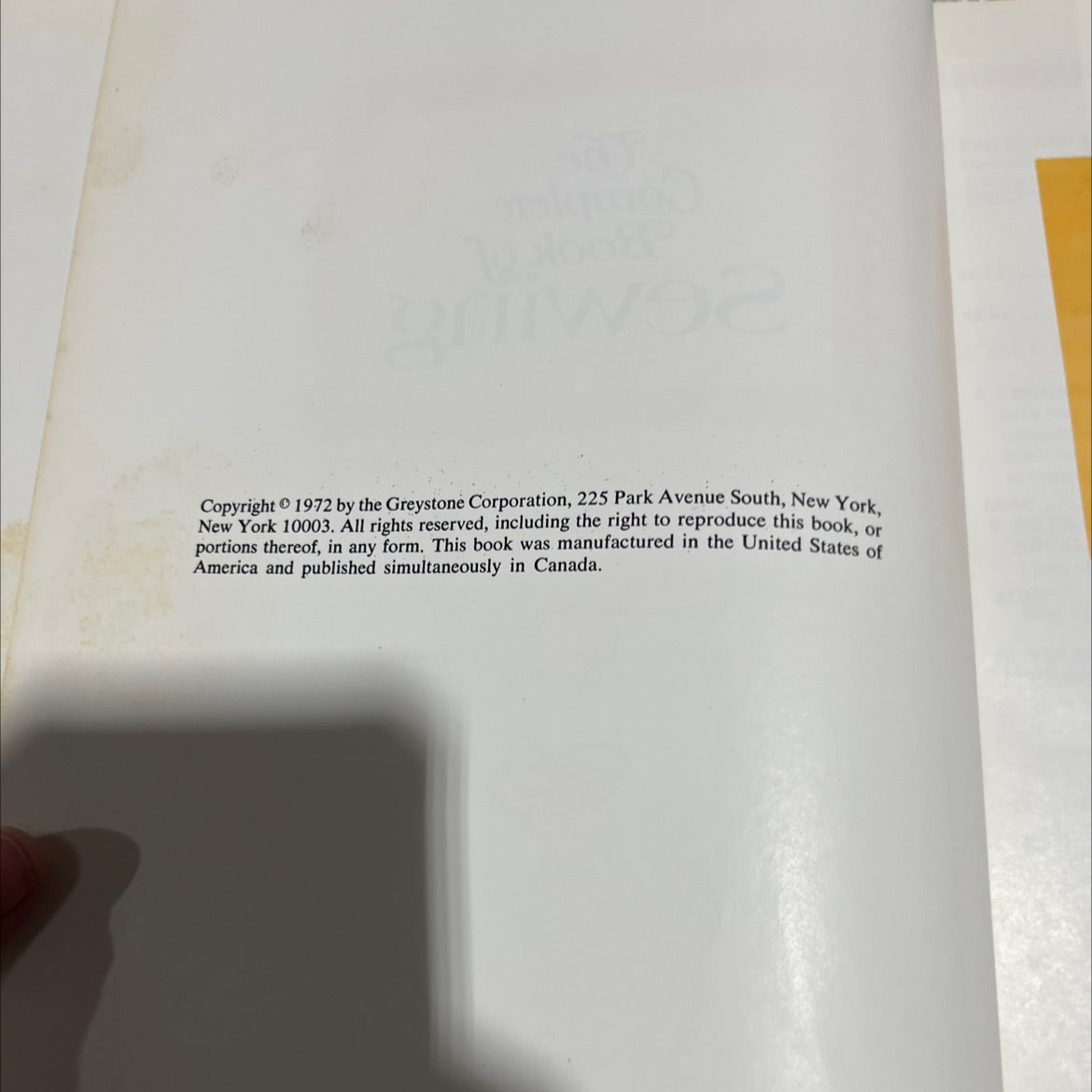 the complete book of sewing book, by larry eisinger, 1972 Hardcover image 3