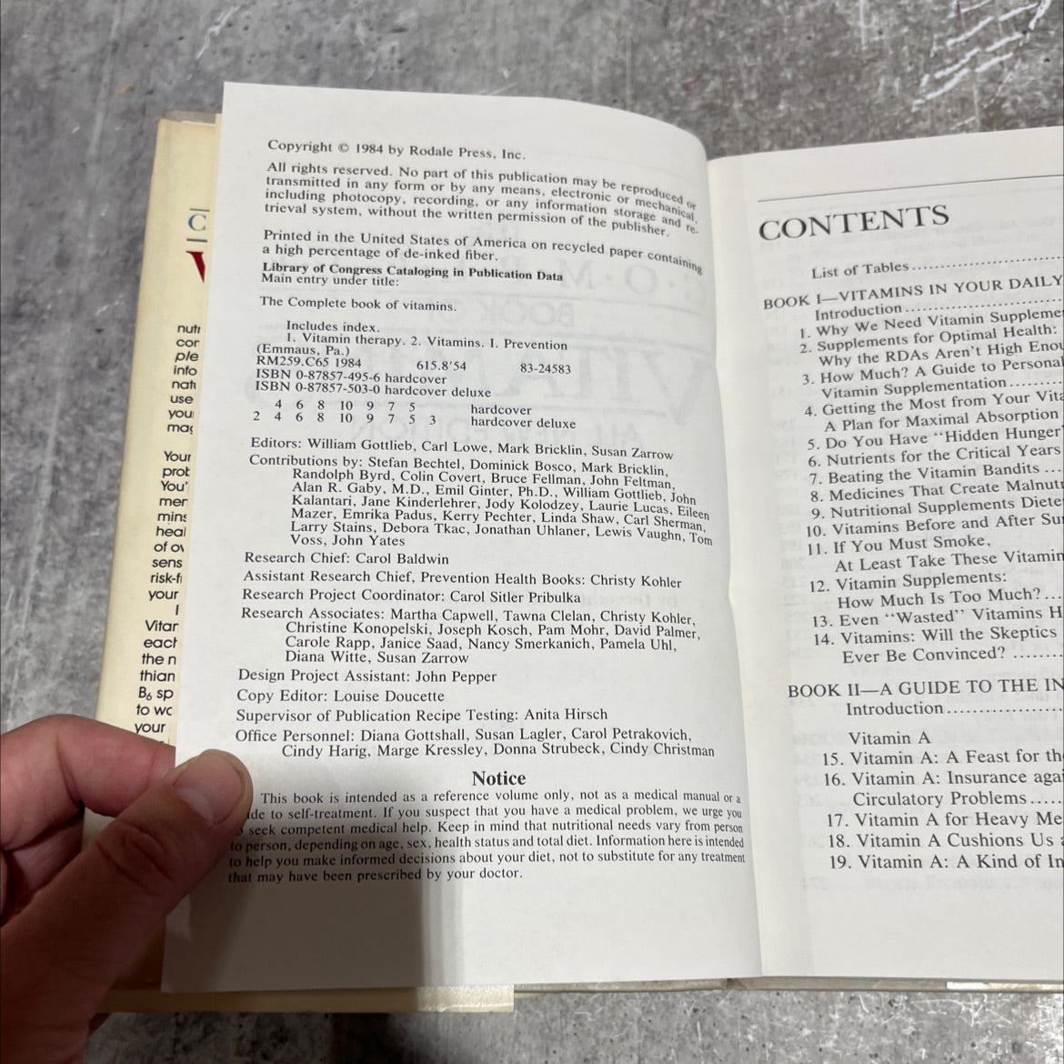 the complete book of vitamins all new edition book, by editors of prevention magazine, 1984 Hardcover image 3