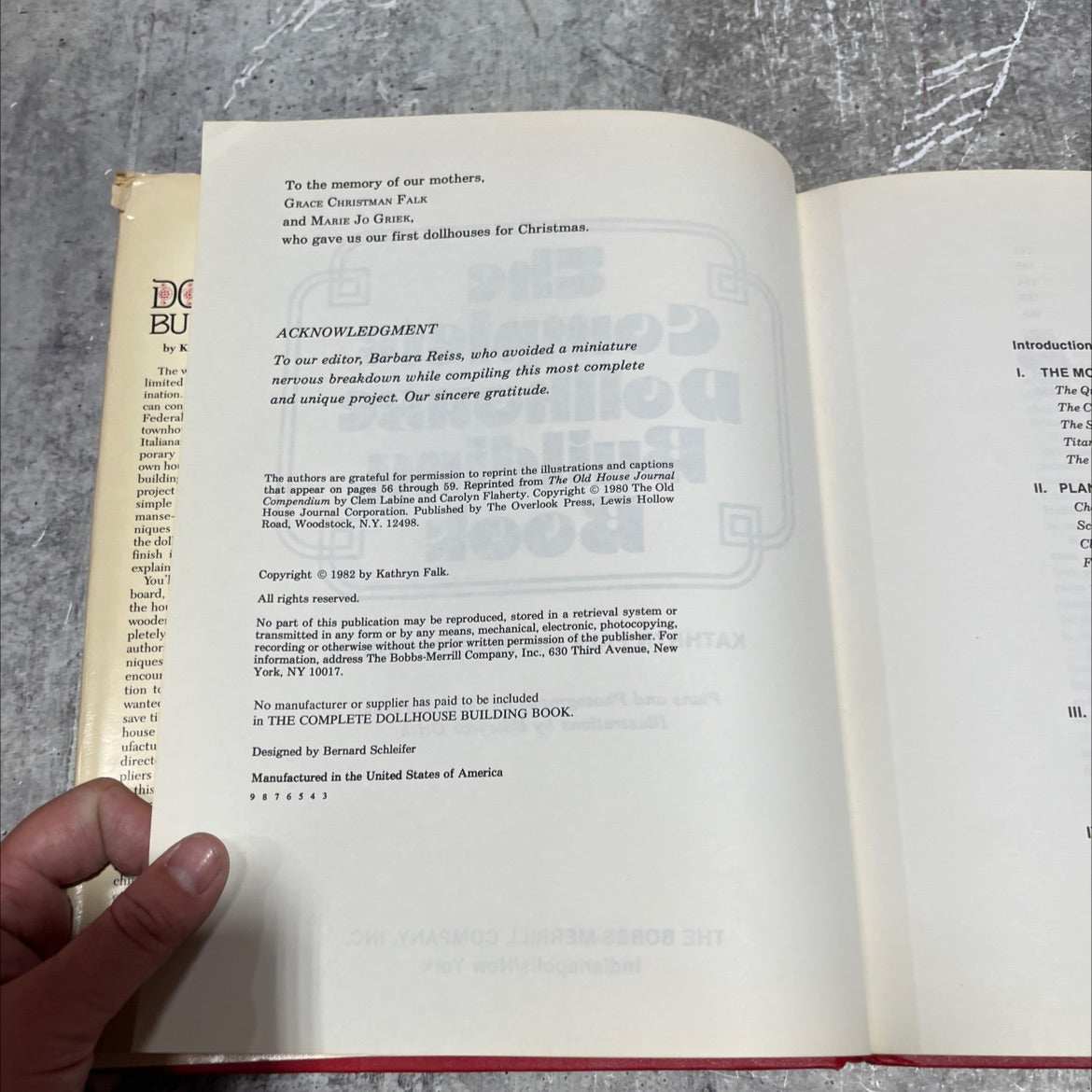 the complete dollhouse building book book, by kathryn falk and edleycoe griek, 1982 Hardcover image 3