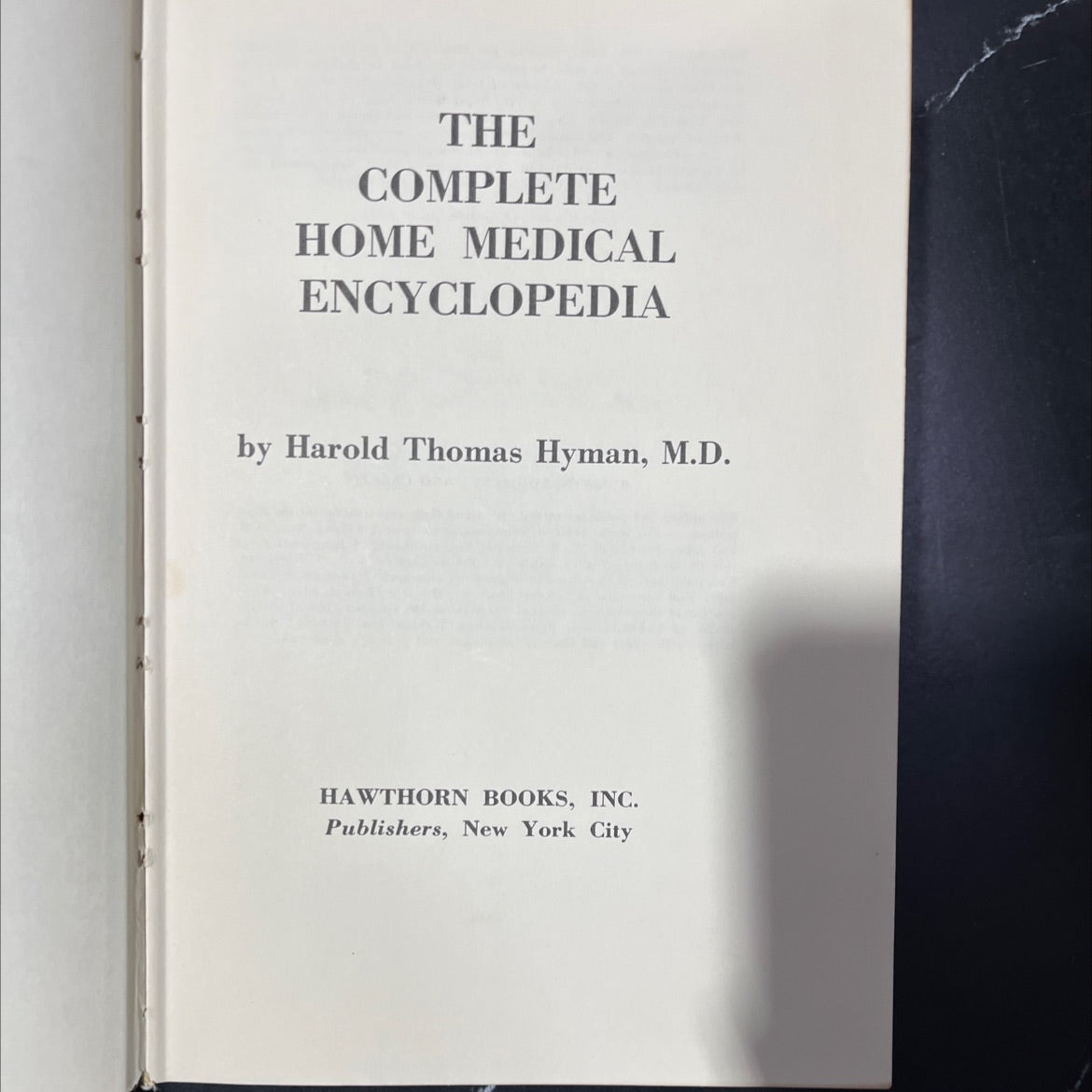 the complete home medical encyclopedia book, by harold thomas hyman, m.d., 1966 Hardcover, Vintage image 2