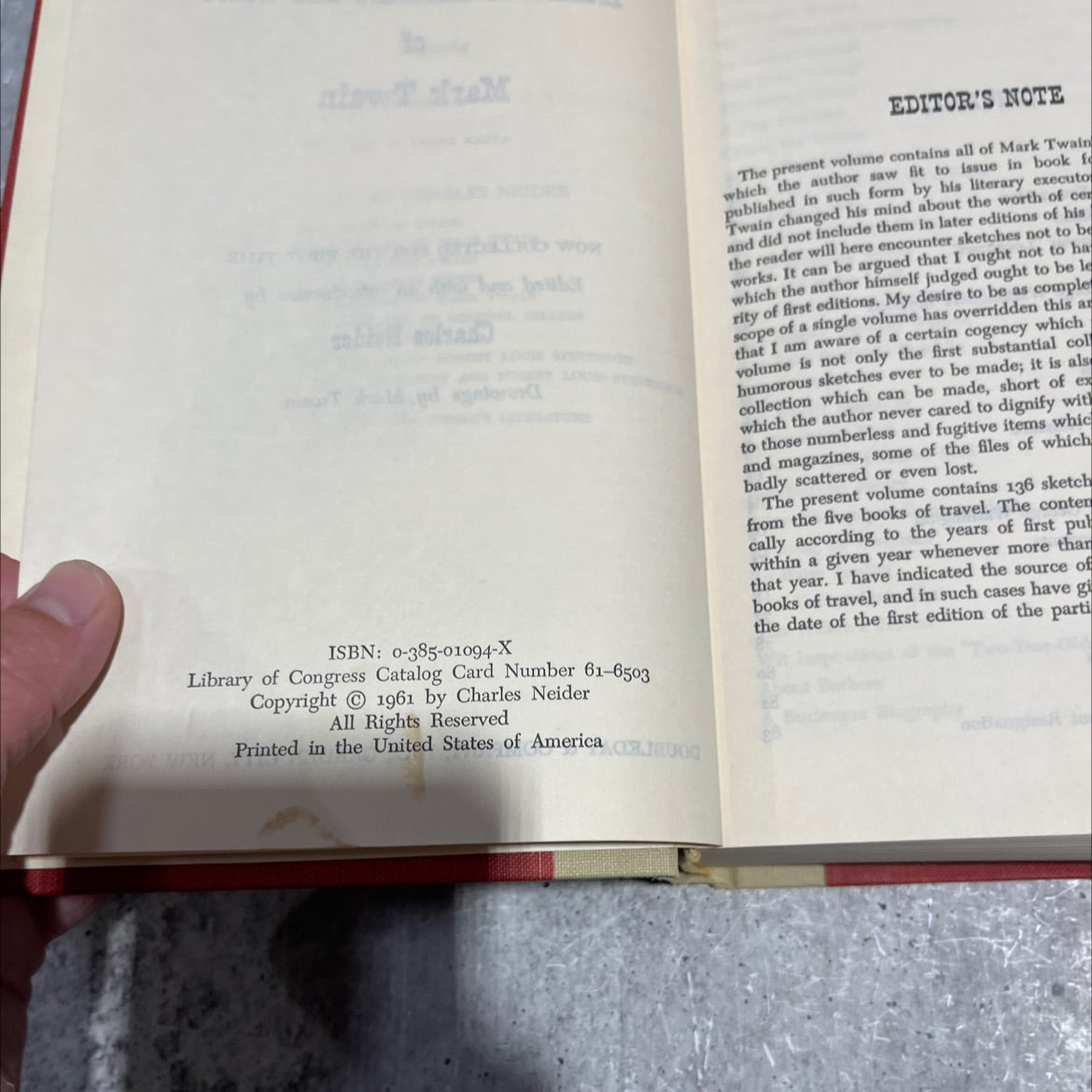 the complete humorous sketches and tales of mark twain book, by mark twain, 1961 Hardcover image 3