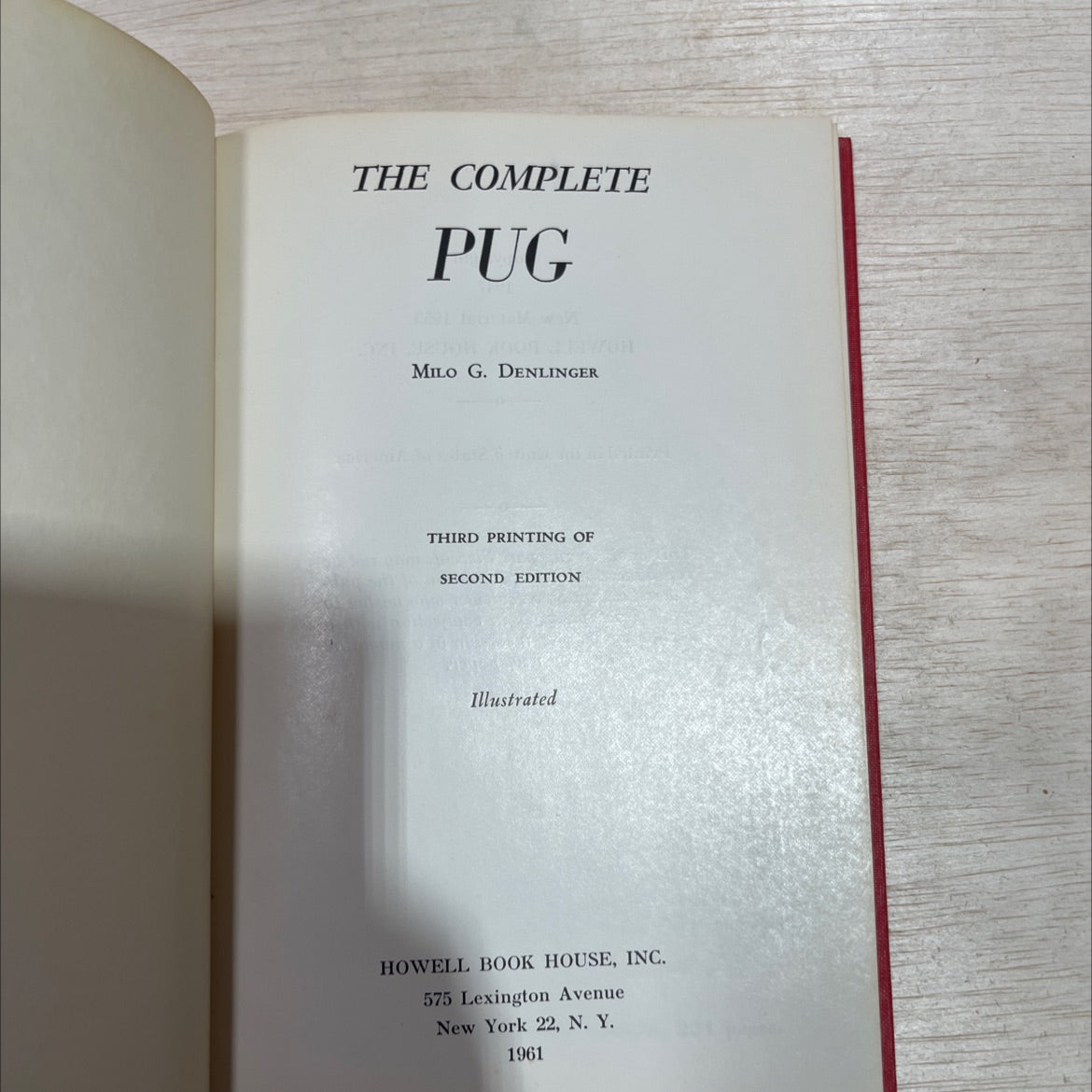 the complete pug book, by milo g. denlinger, 1961 Hardcover image 2