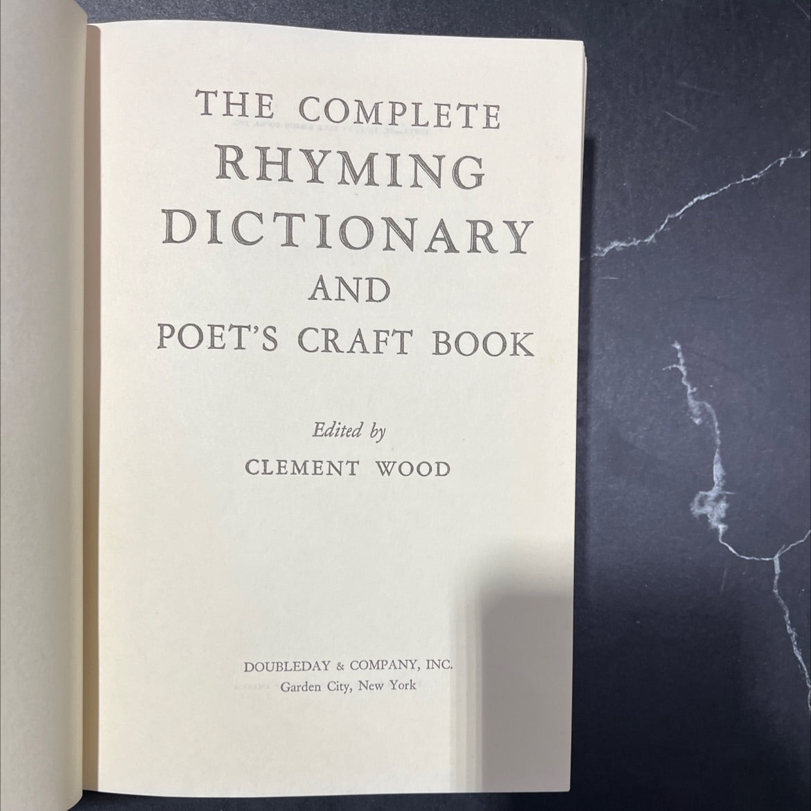 the complete rhyming dictionary and poet's craft book book, by clement wood, 1936 Hardcover image 2