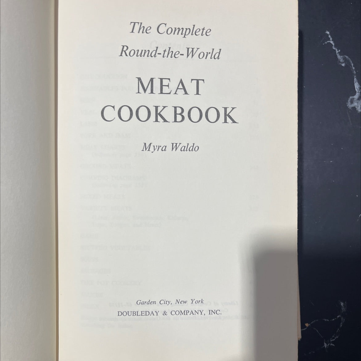 the complete round-the-world meat cookbook book, by Myra Waldo, 1967 Hardcover image 2