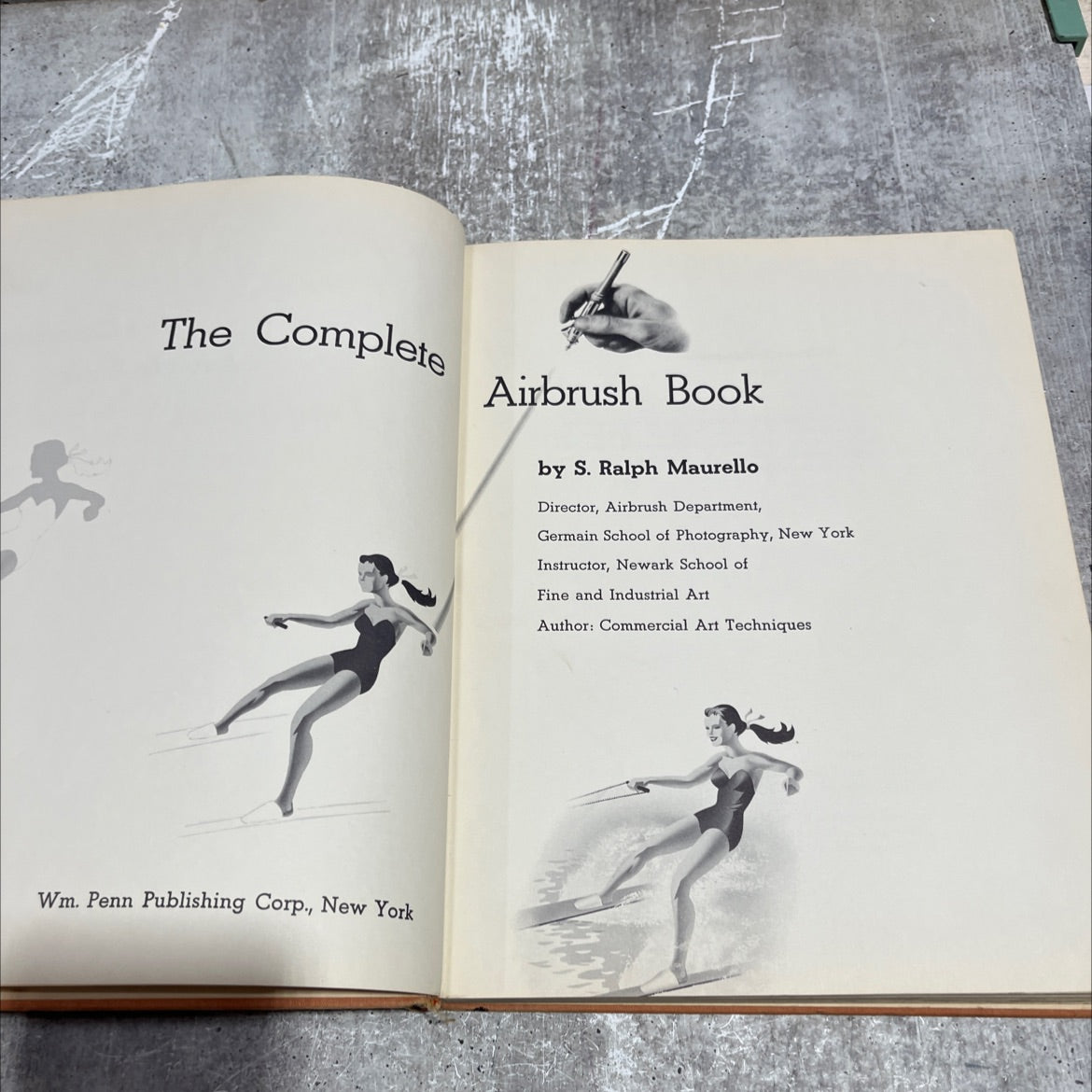 the complete wm. penn publishing corp., new york airbrush book book, by s. ralph maurello, 1955 Hardcover image 2