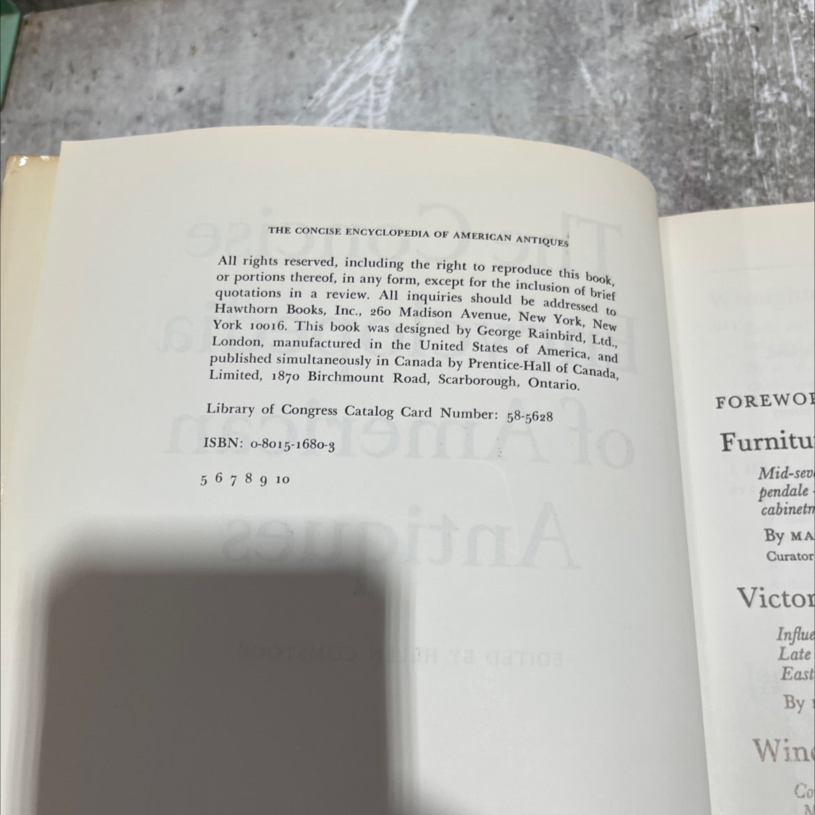 the concise encyclopedia of american antiques book, by helen comstock, 1970 Hardcover image 3