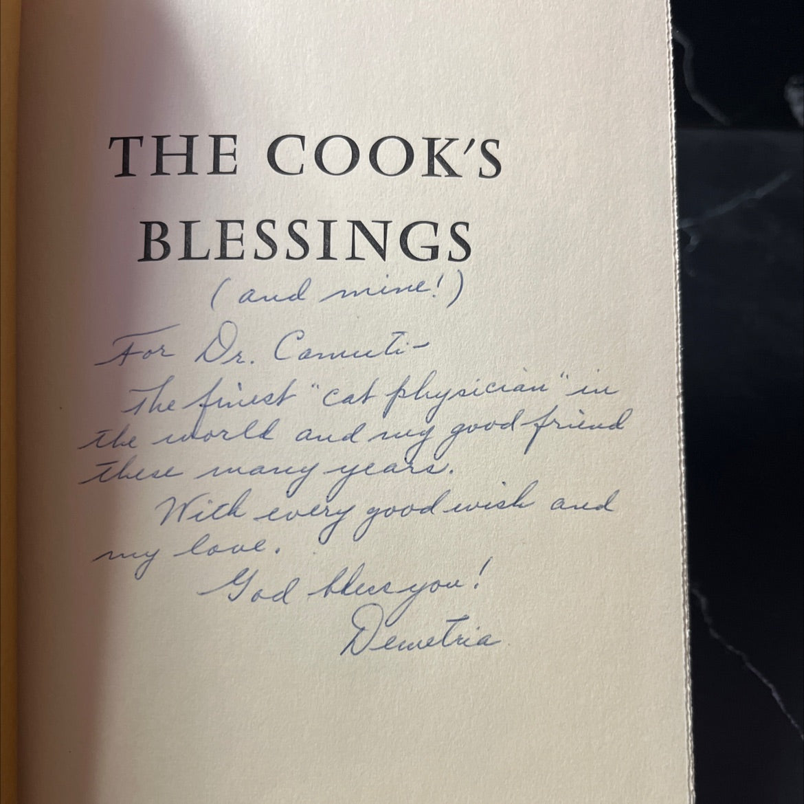 SIGNED the cook's blessings book, by Demetria Taylor, 1965 Hardcover, First Edition, Vintage image 4