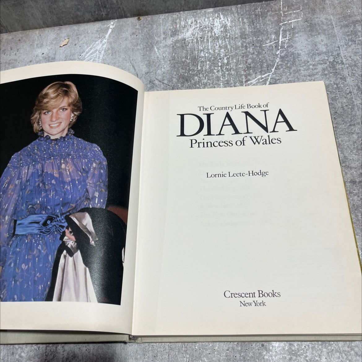 the country life book of diana princess of wales book, by lornie leete-hodge, 1982 Hardcover image 2