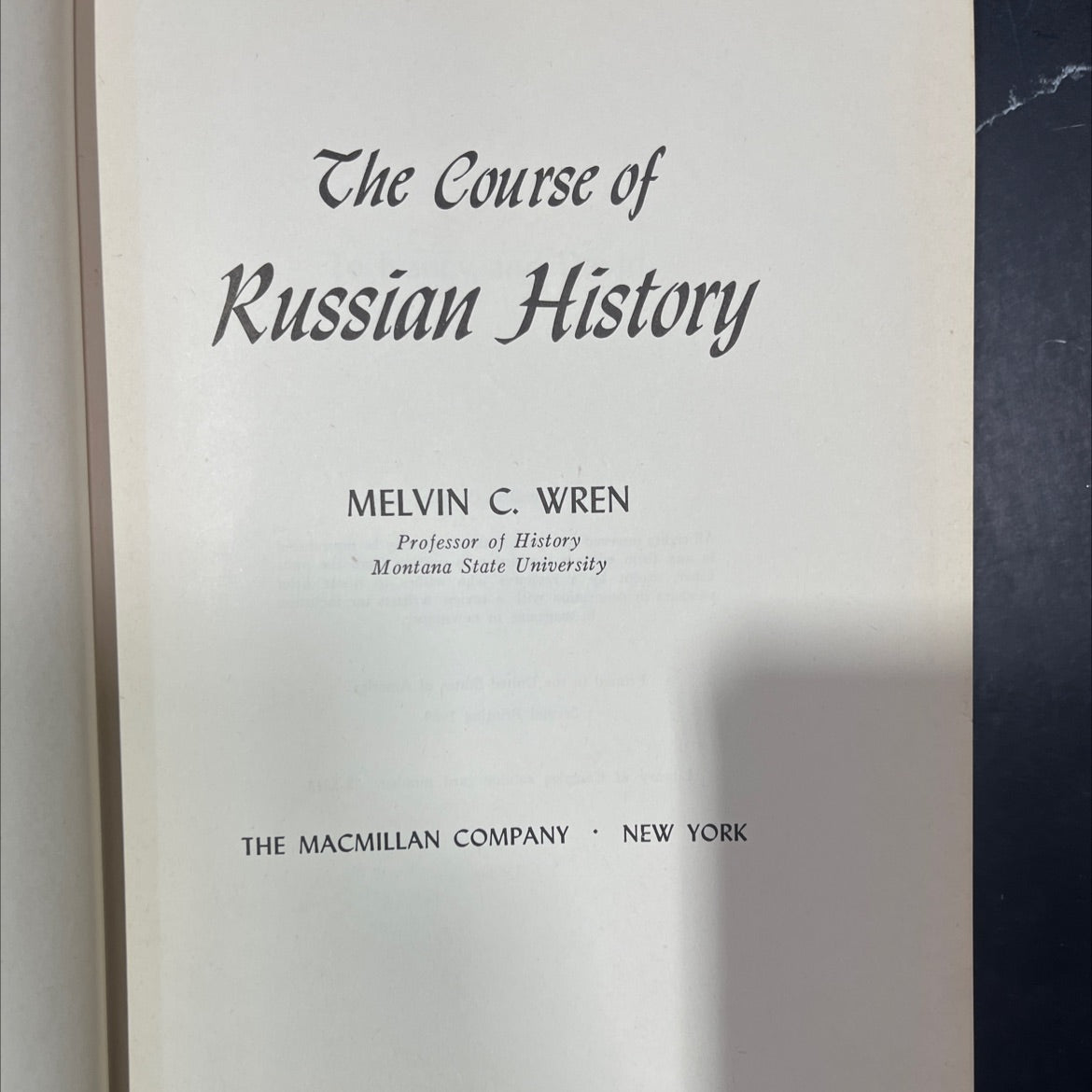 the course of russian history book, by melvin c. wren, 1959 Hardcover image 2