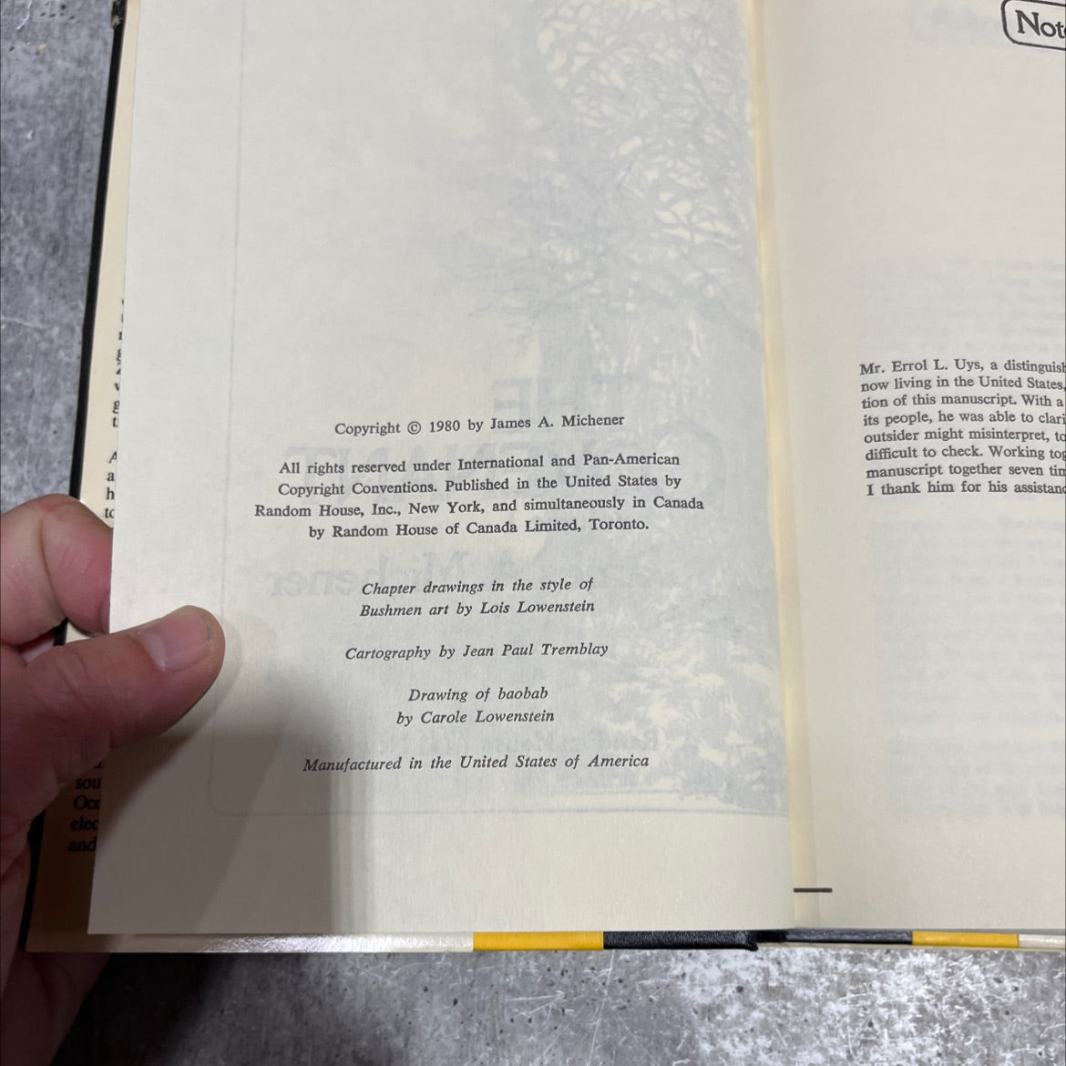 the covenant book, by james a. michener, 1980 Hardcover image 3