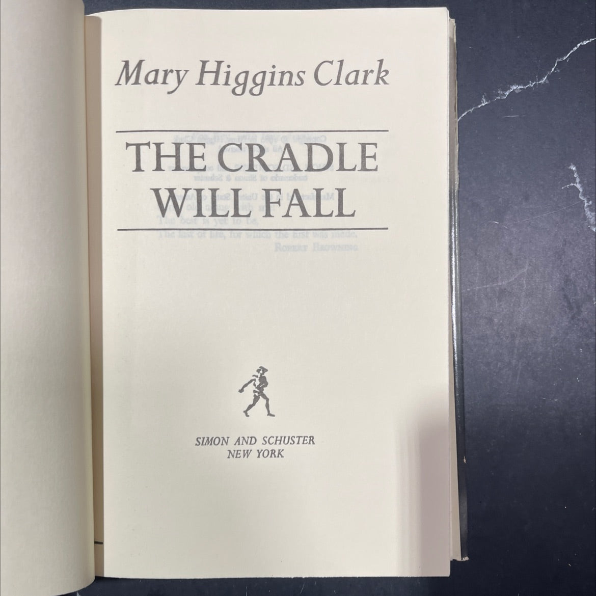 the cradle book, by Mary Higgins Clark, 1980 Hardcover image 2