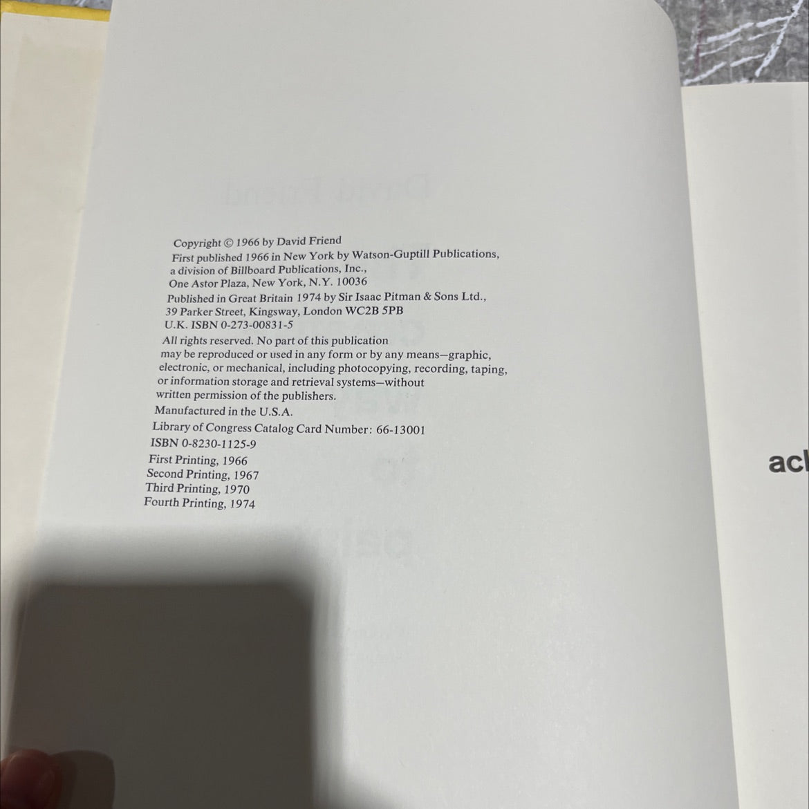 the creative way to paint book, by David Friend, 1974 Hardcover image 3