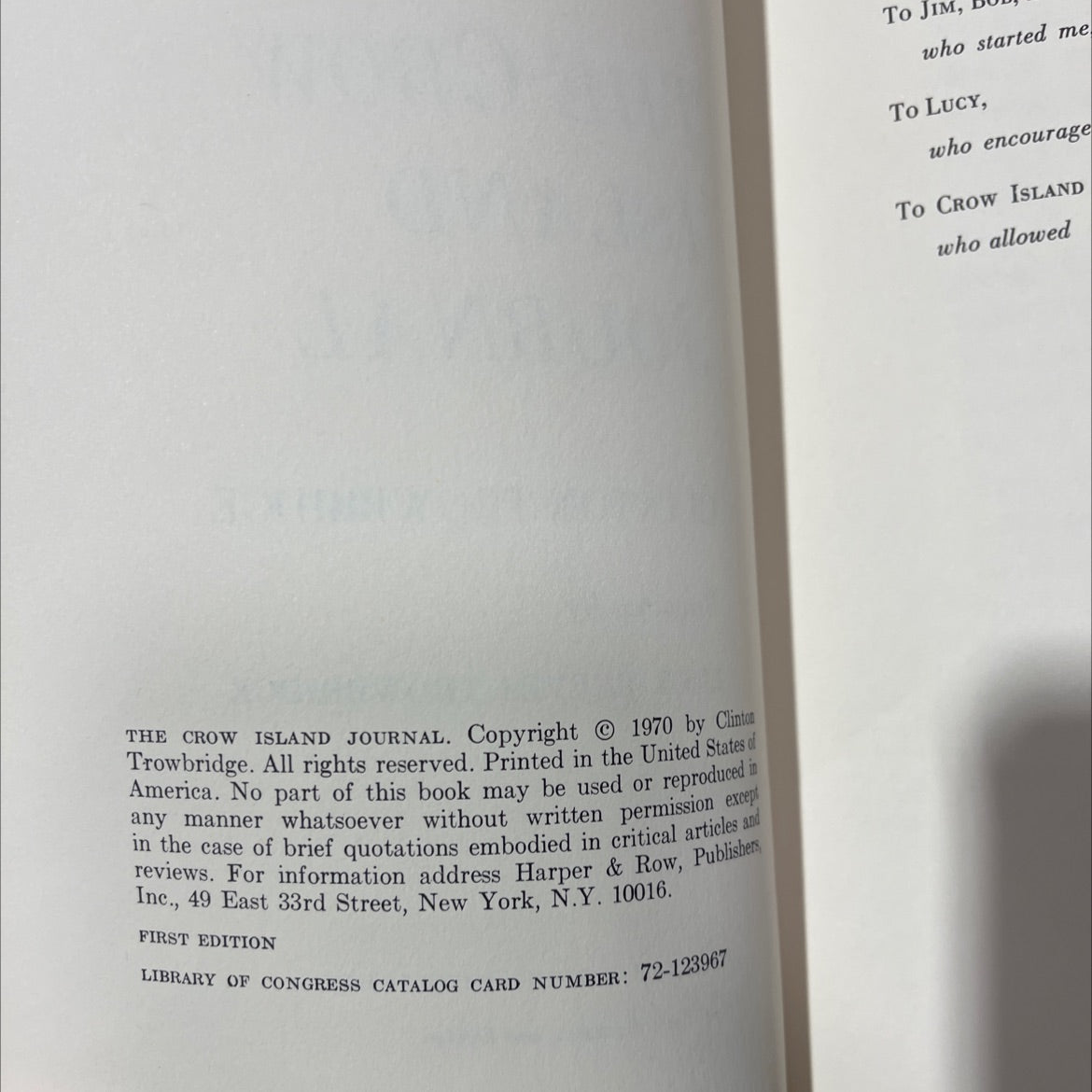 the crow island journal book, by clinton trowbridge, 1970 Hardcover, First Edition, Vintage image 3