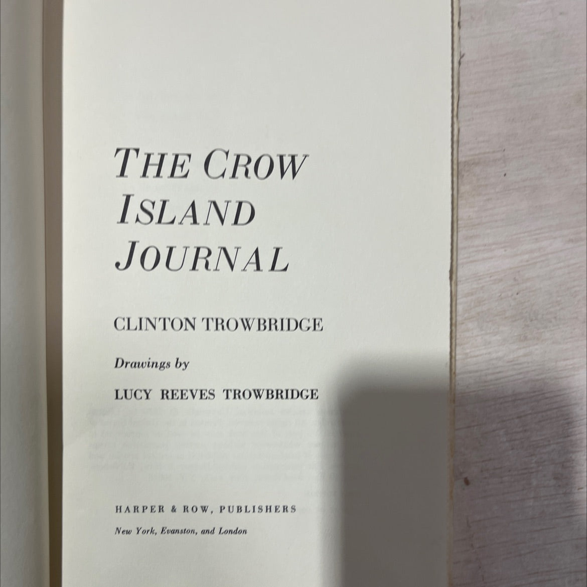 the crow island journal book, by clinton trowbridge, 1970 Hardcover, First Edition, Vintage image 2