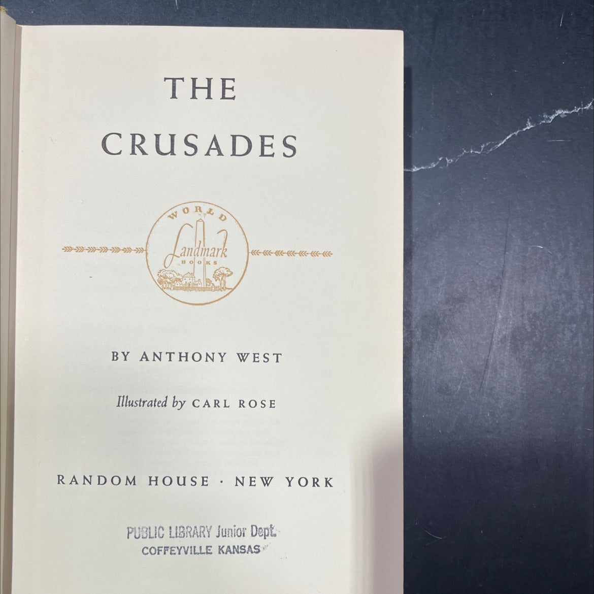 the crusades world books book, by anthony west, 1954 Hardcover image 2