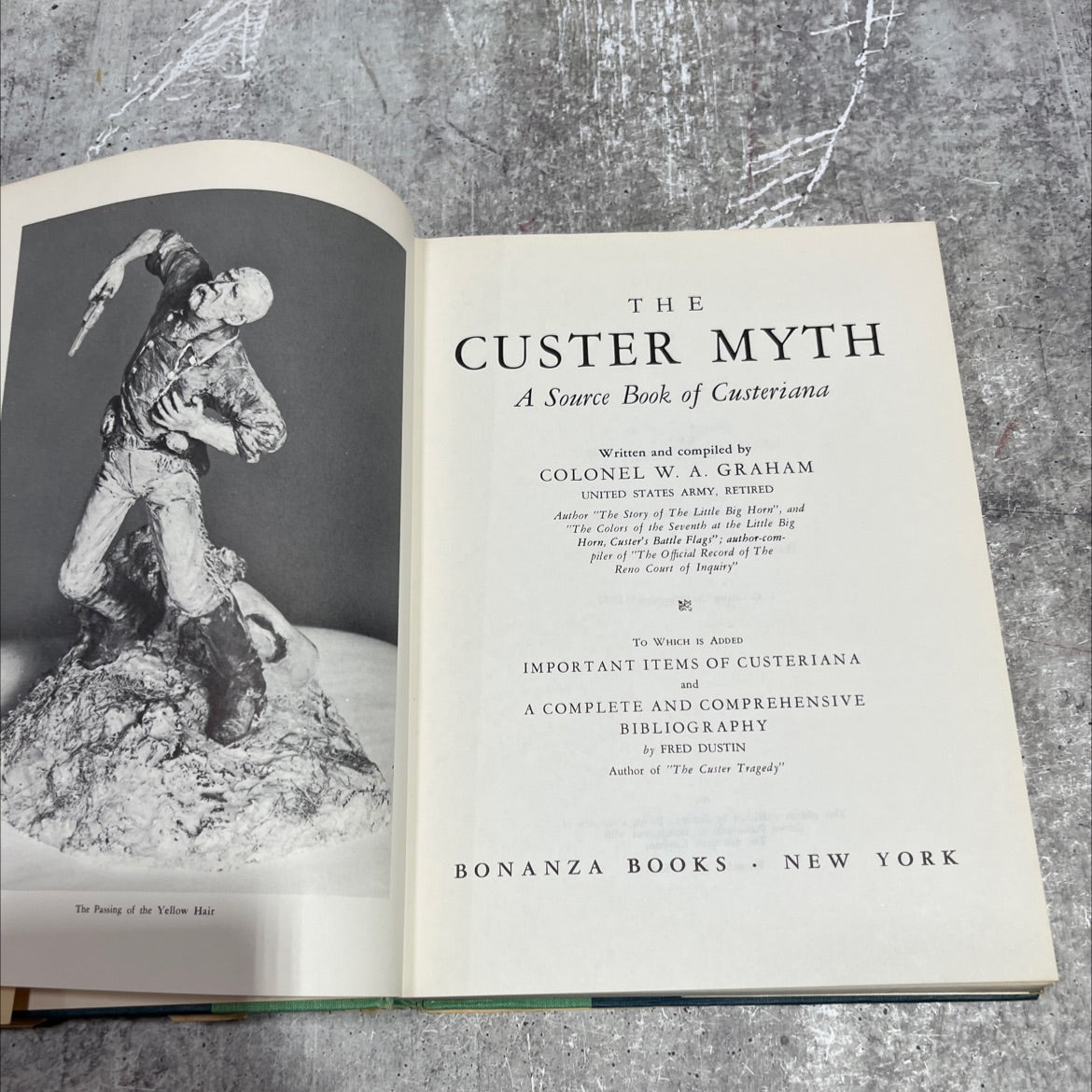 the custer myth a source book of custeriana book, by colonel w. a. graham, 1970 Hardcover image 2