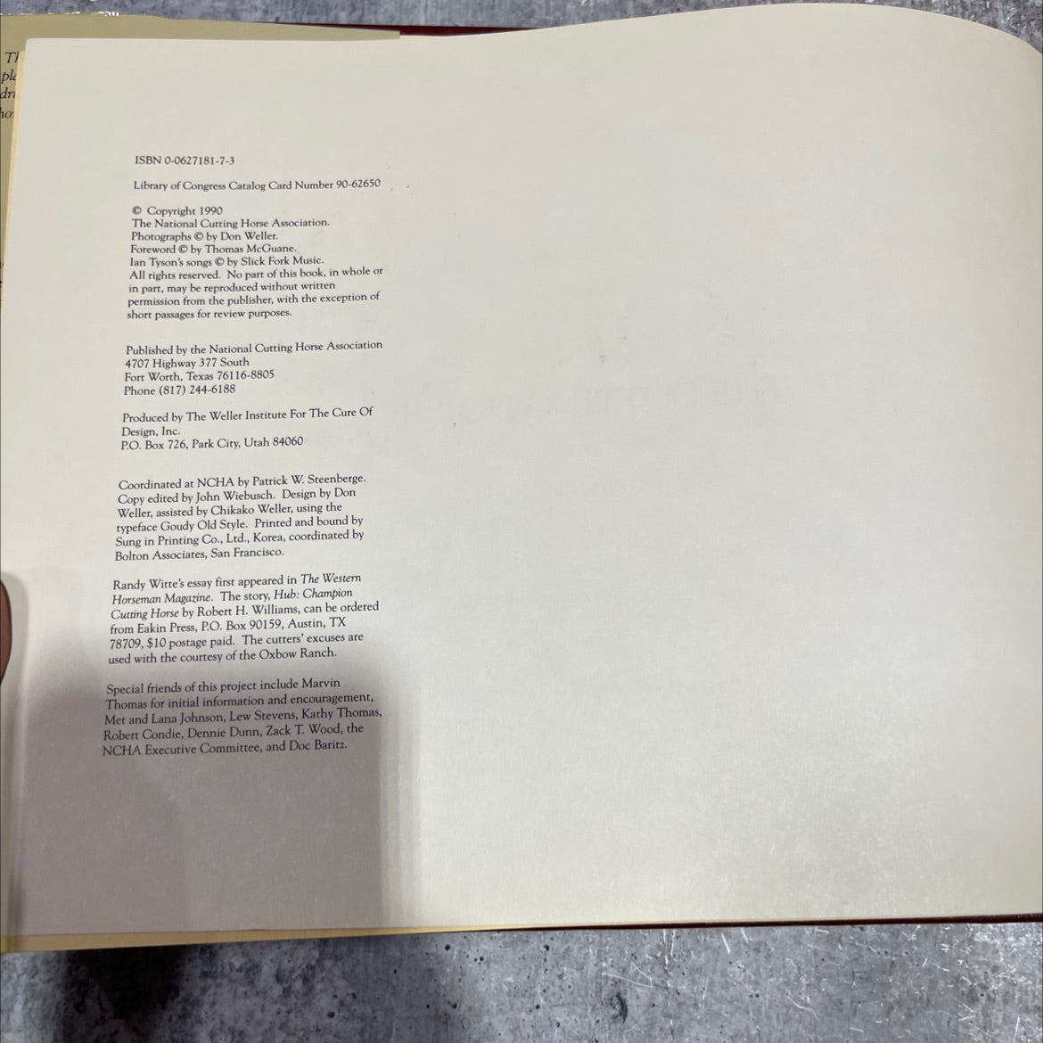 the cutting horse book, by don weller, patrick w. steenberge, robert h. williams, randy witte, 1990 Hardcover image 3