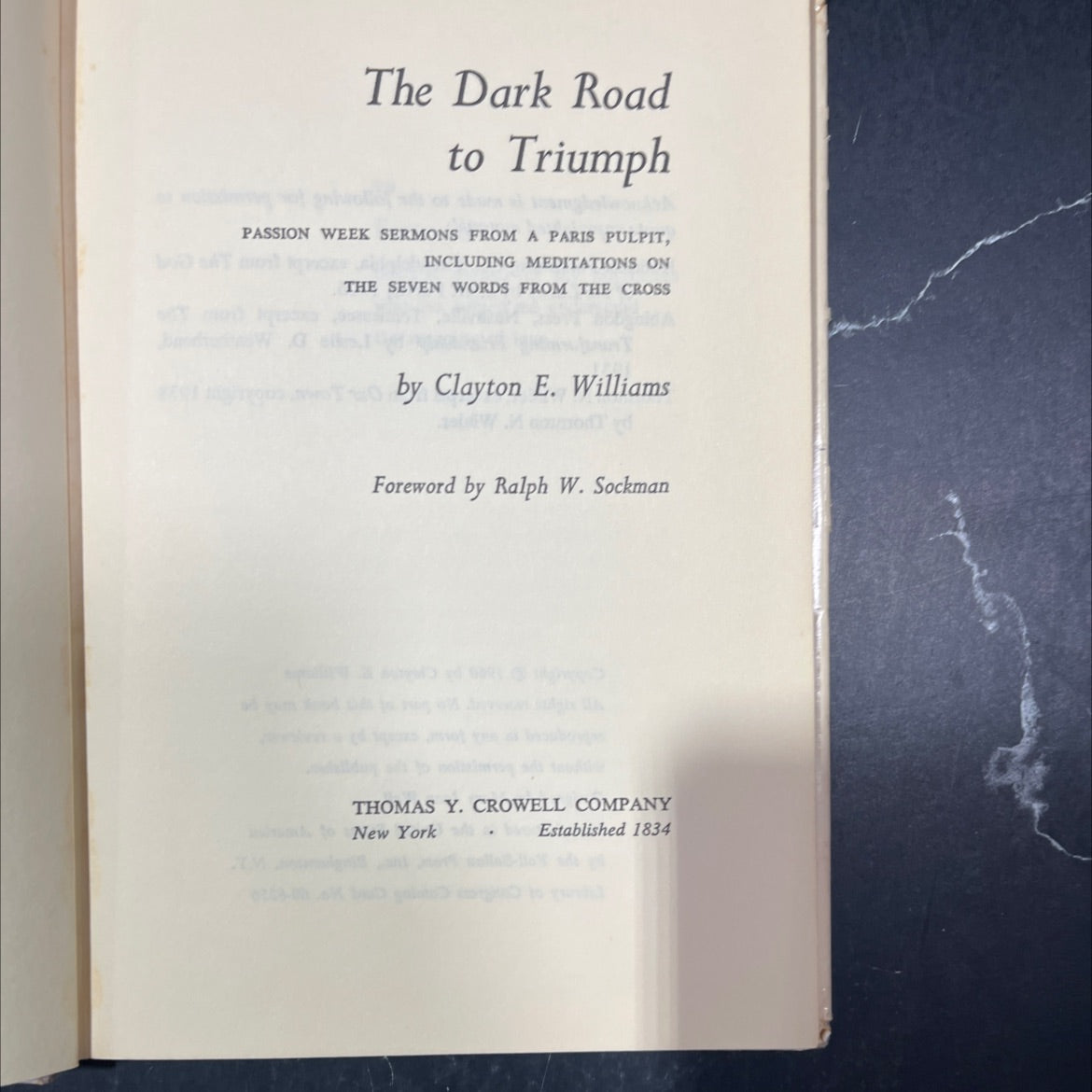 the dark road to triumph passion week sermons from a paris pulpit including meditations on the seven words from the image 2
