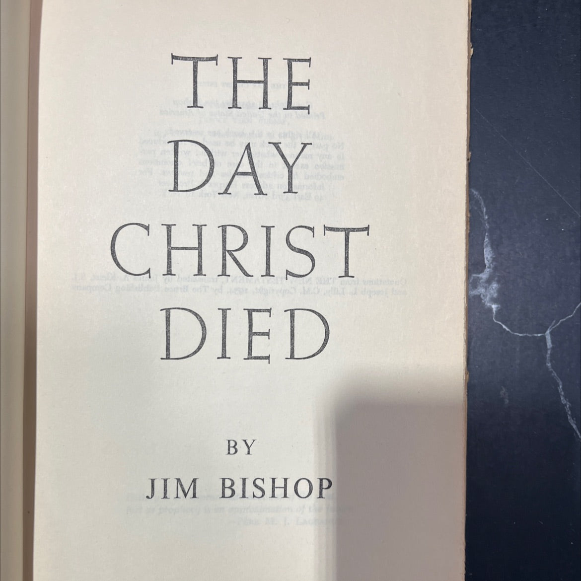 the day christ died book, by jim bishop, 1957 Hardcover image 2