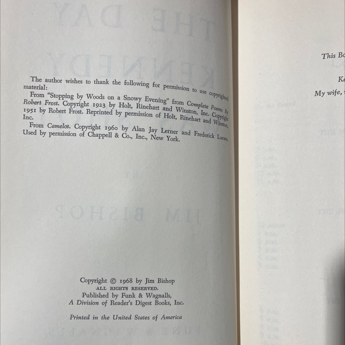 the day kennedy was shot book, by jim bishop, 1968 Hardcover image 3