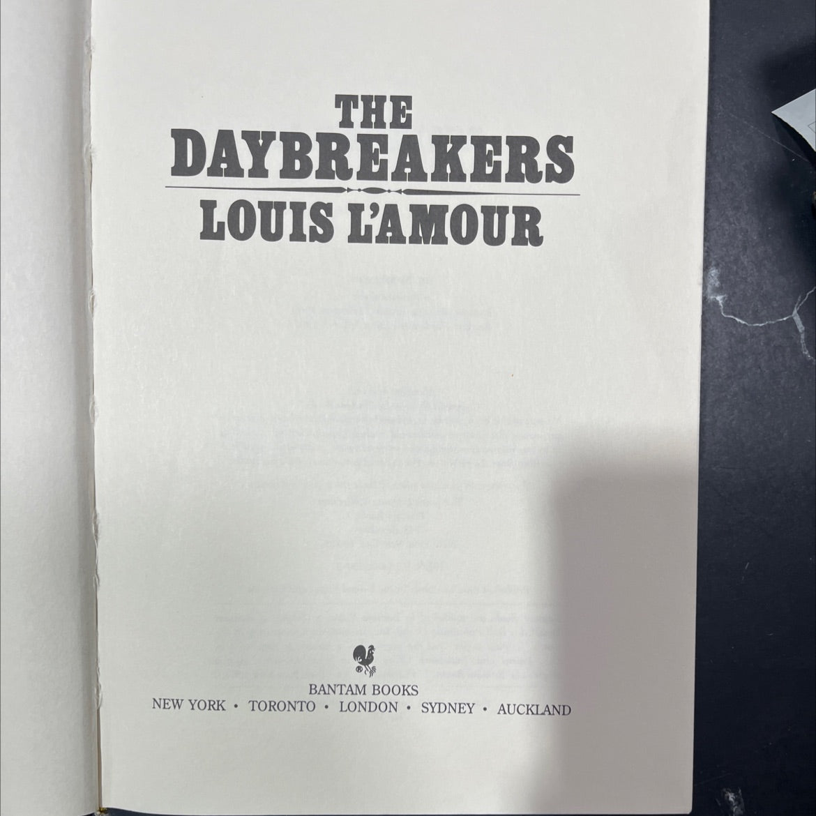 the daybreakers book, by louis l'amour, 1981 Leather image 2