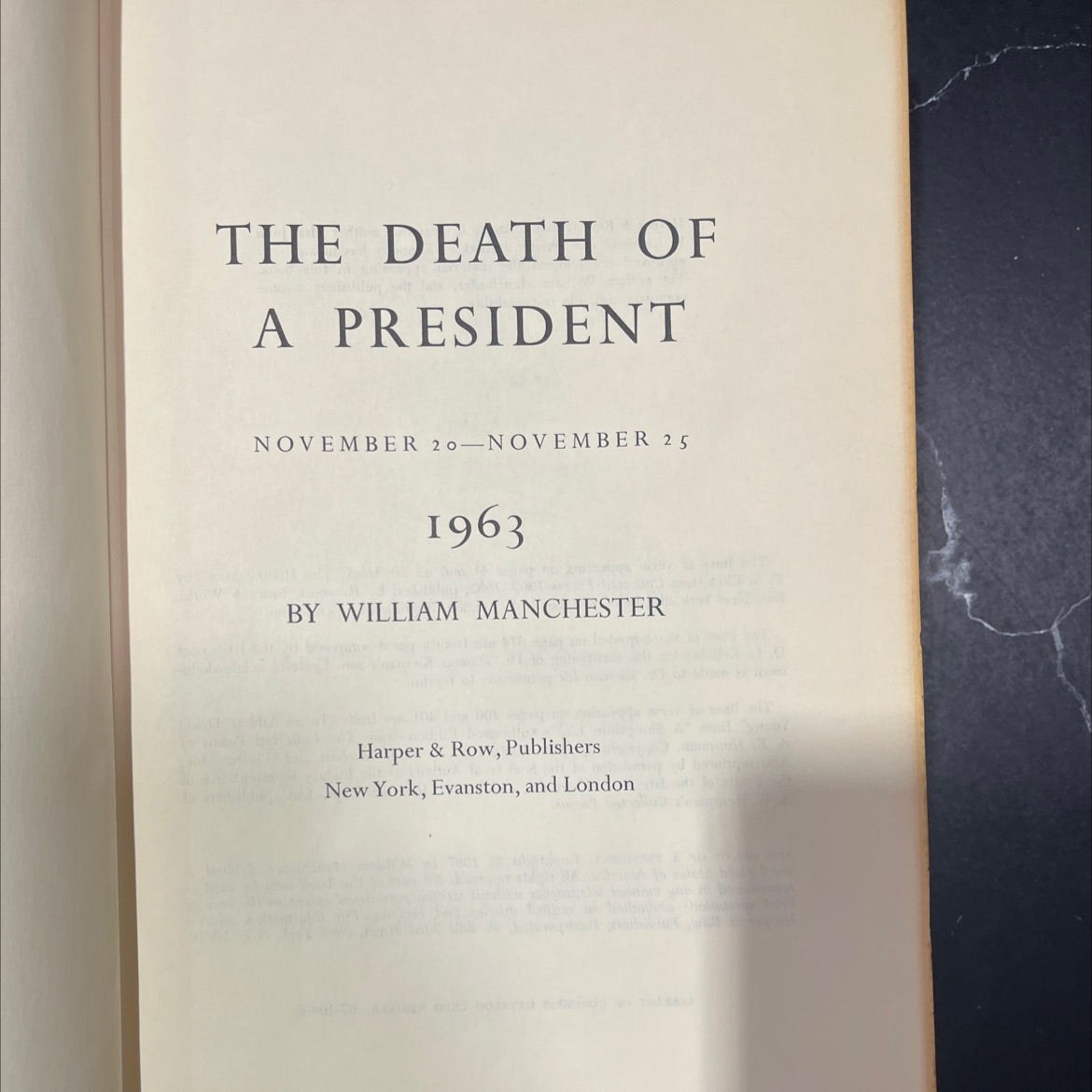 the death of a president november 20-november 25 1963 book, by william manchester, 1967 Hardcover image 2