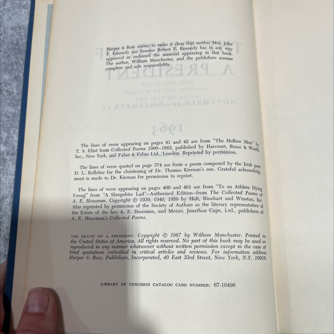 the death of a president book, by william manchester, 1967 Hardcover image 3